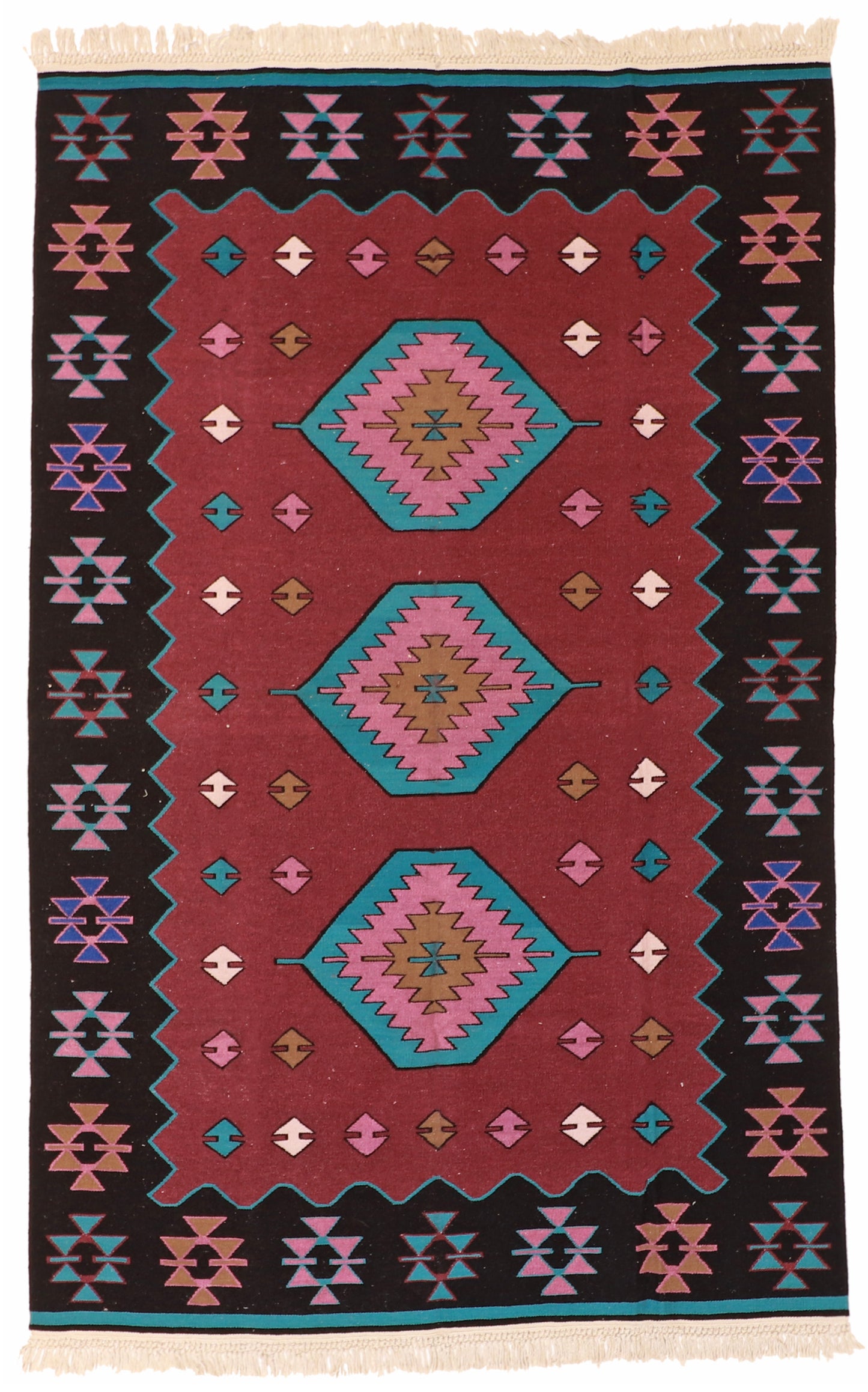 5x7 - Kilim Fine/Wool All Over Rectangle - Hand Knotted Rug