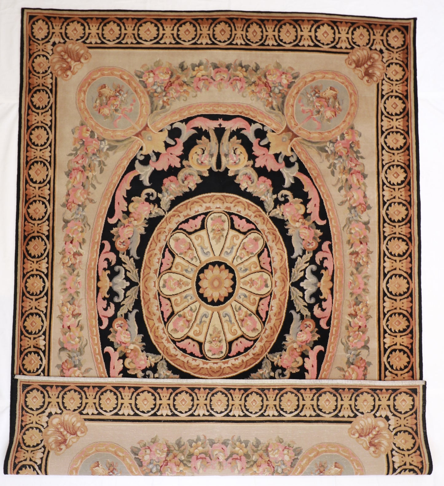 8x10 - Savoneri Wool All Over Rectangle - Hand Knotted Rug