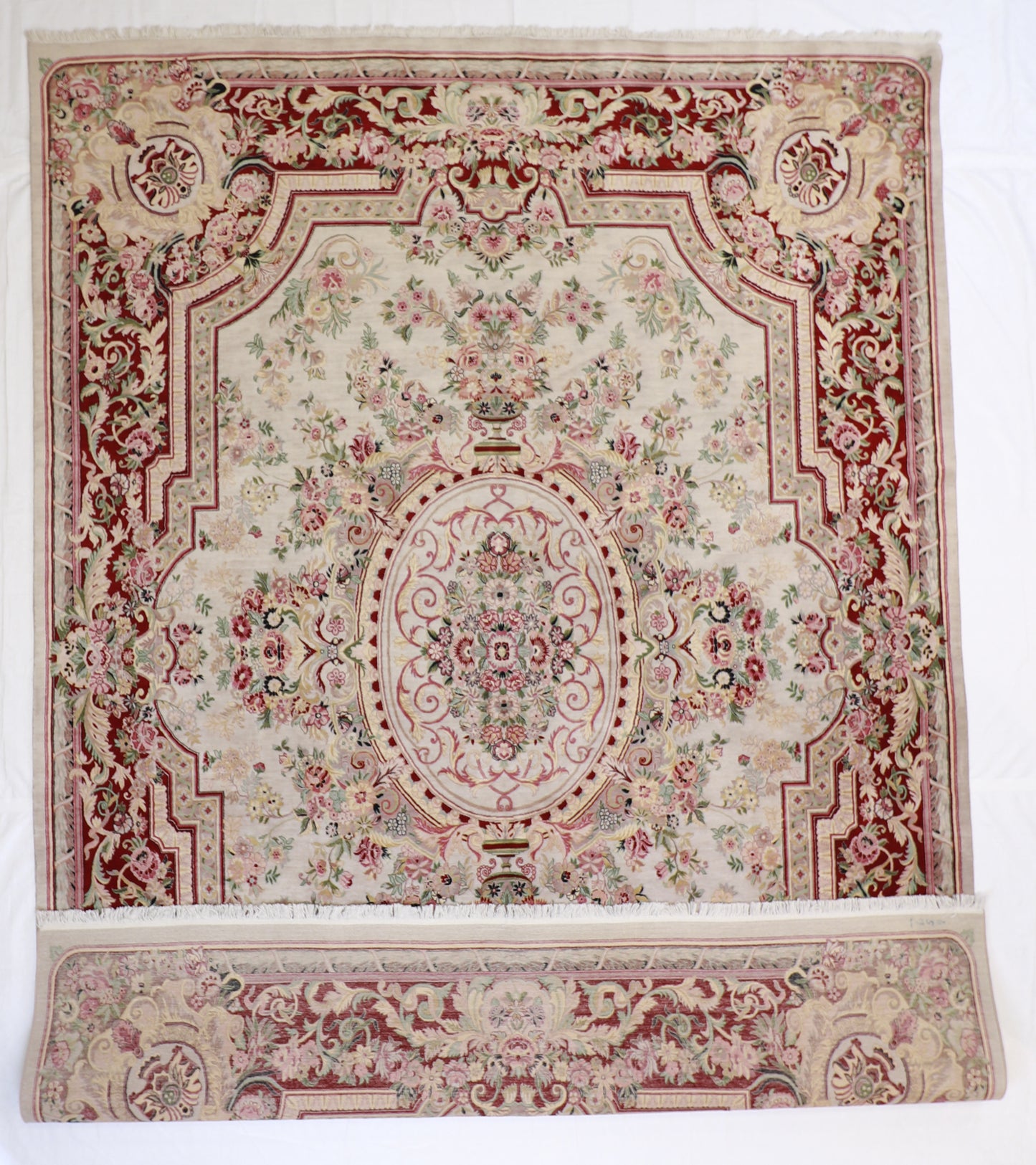 9 x12 - Tabriz Fine Floral Rectangle - Hand Knotted Rug