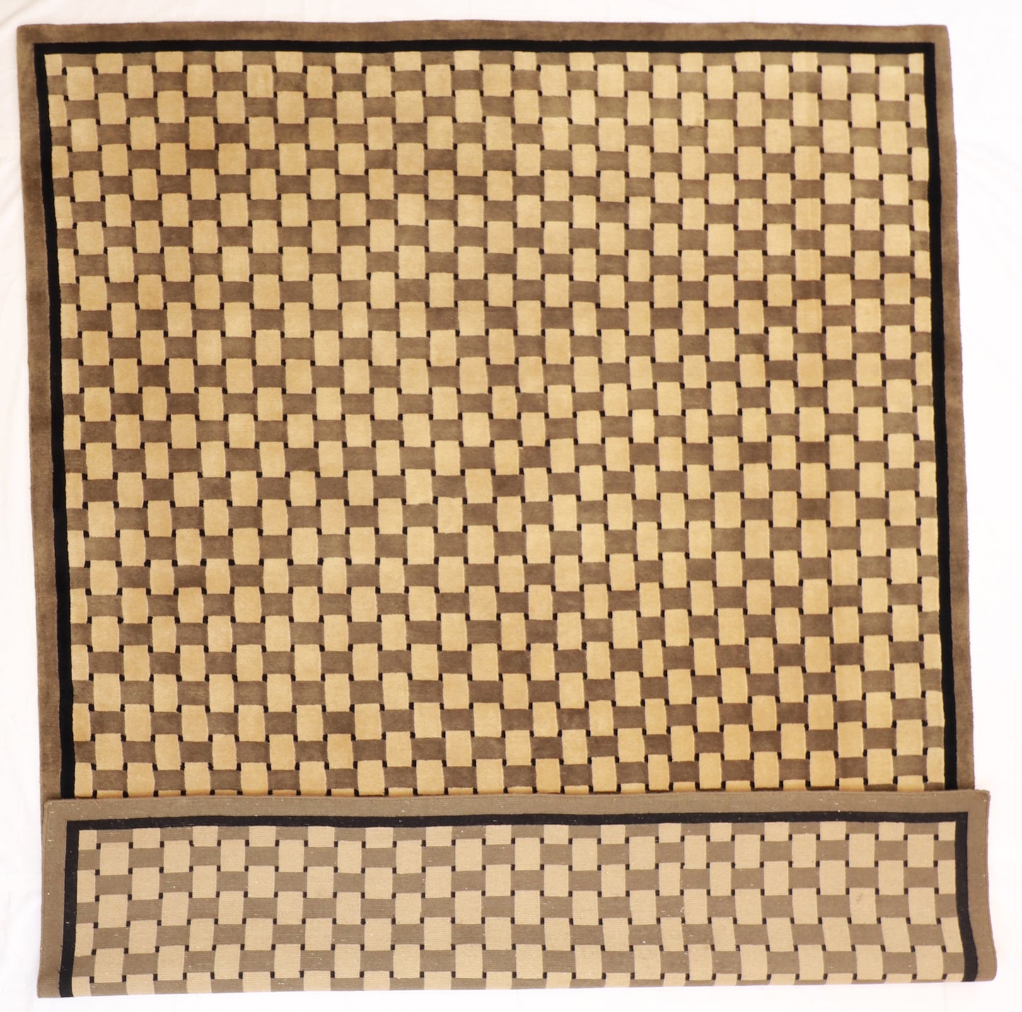 8x10 - Modern Wool All Over Rectangle - Hand Knotted Rug