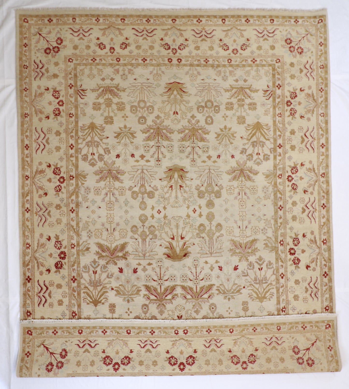 9x12 - Agra Wool All Over Rectangle - Hand Knotted Rug