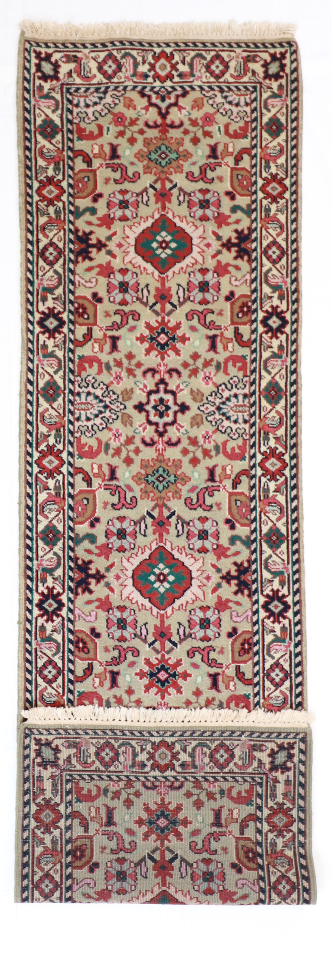 Runner - Mahal Fine Geometric Rectangle - Hand Knotted Rug
