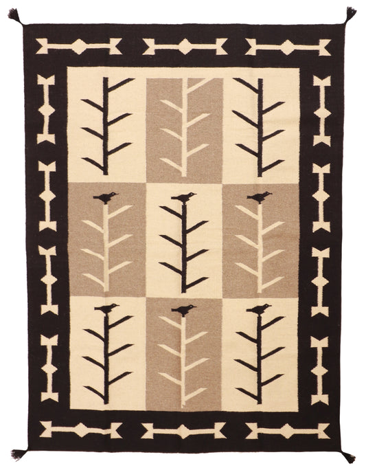 5.2x6.11 - Navajo Fine Wool All Over Rectangle - Hand Knotted Rug
