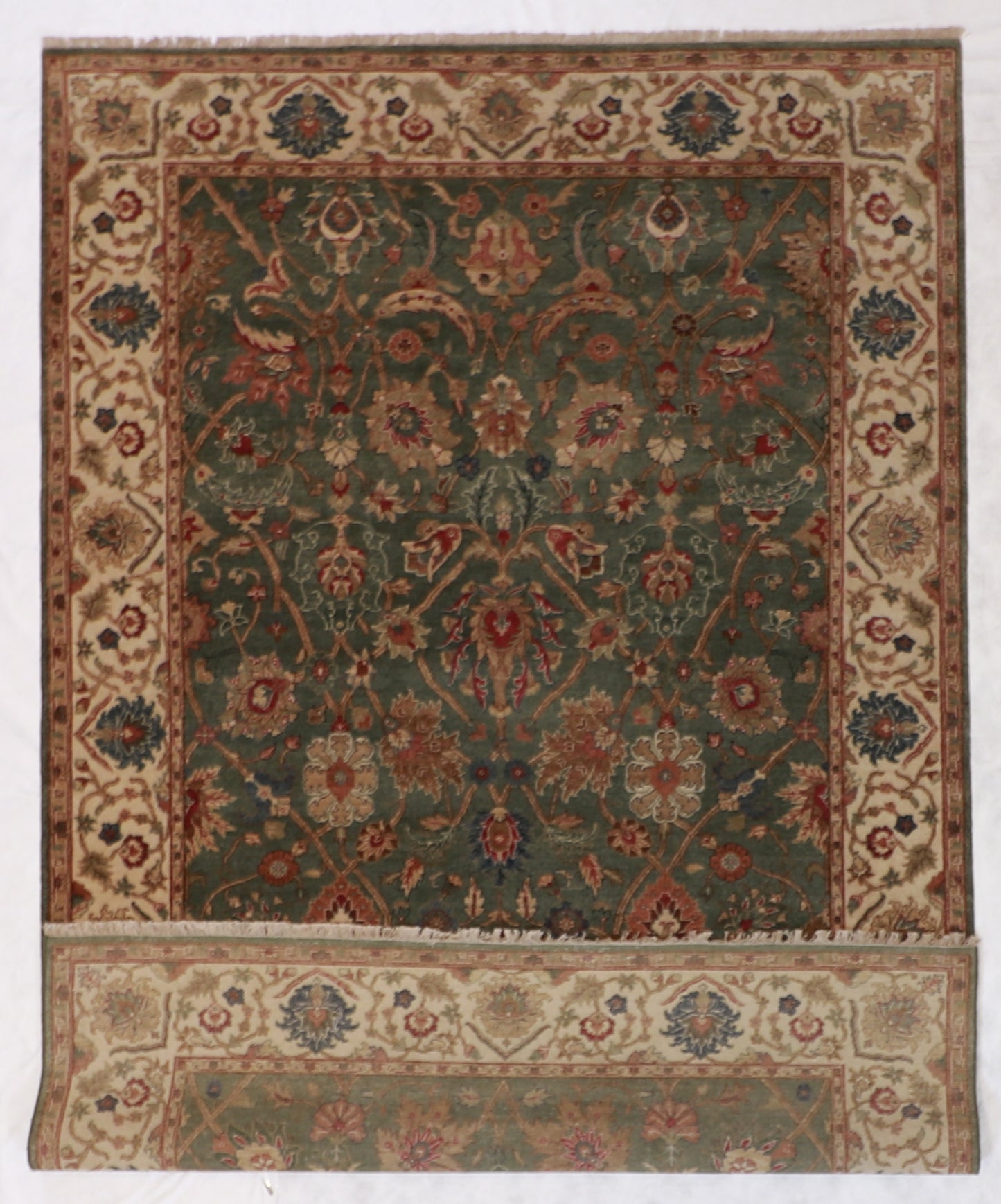 6x9 - Tabriz Wool All Over Rectangle - Hand Knotted Rug