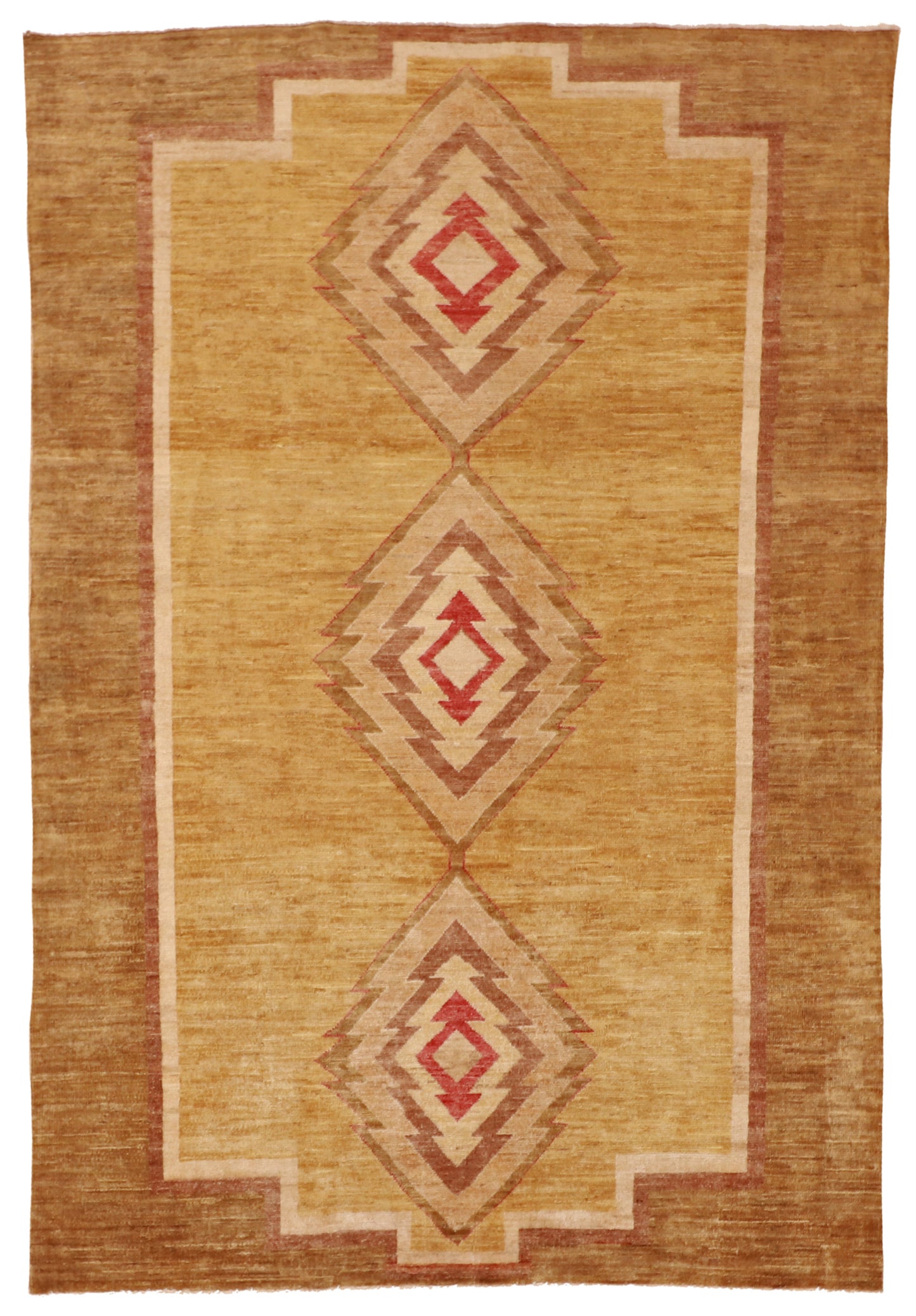 5x7 - Navajo Fine Wool All Over Rectangle - Hand Knotted Rug