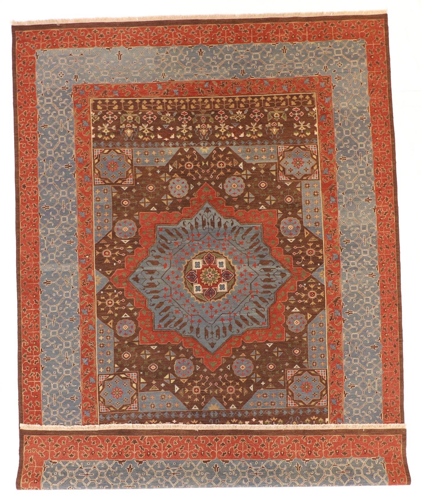 9x14 - Heriz Fine/Wool Geometric Rectangle - Hand Knotted Rug