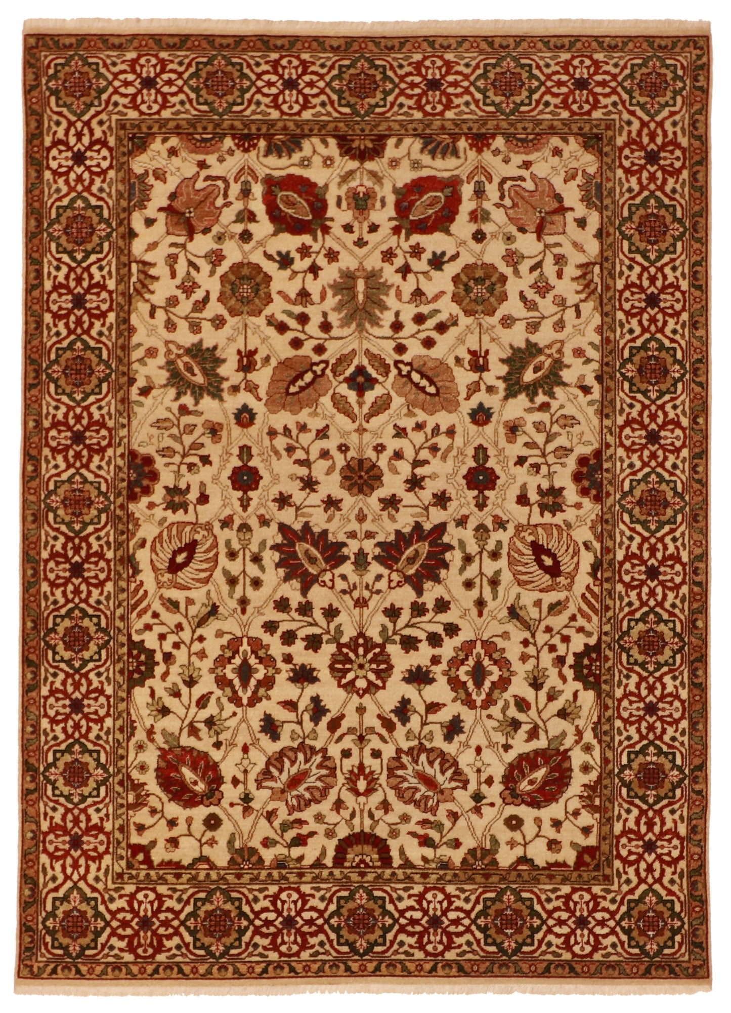 5x7 - Sultan Abad Wool All Over Rectangle - Hand Knotted Rug