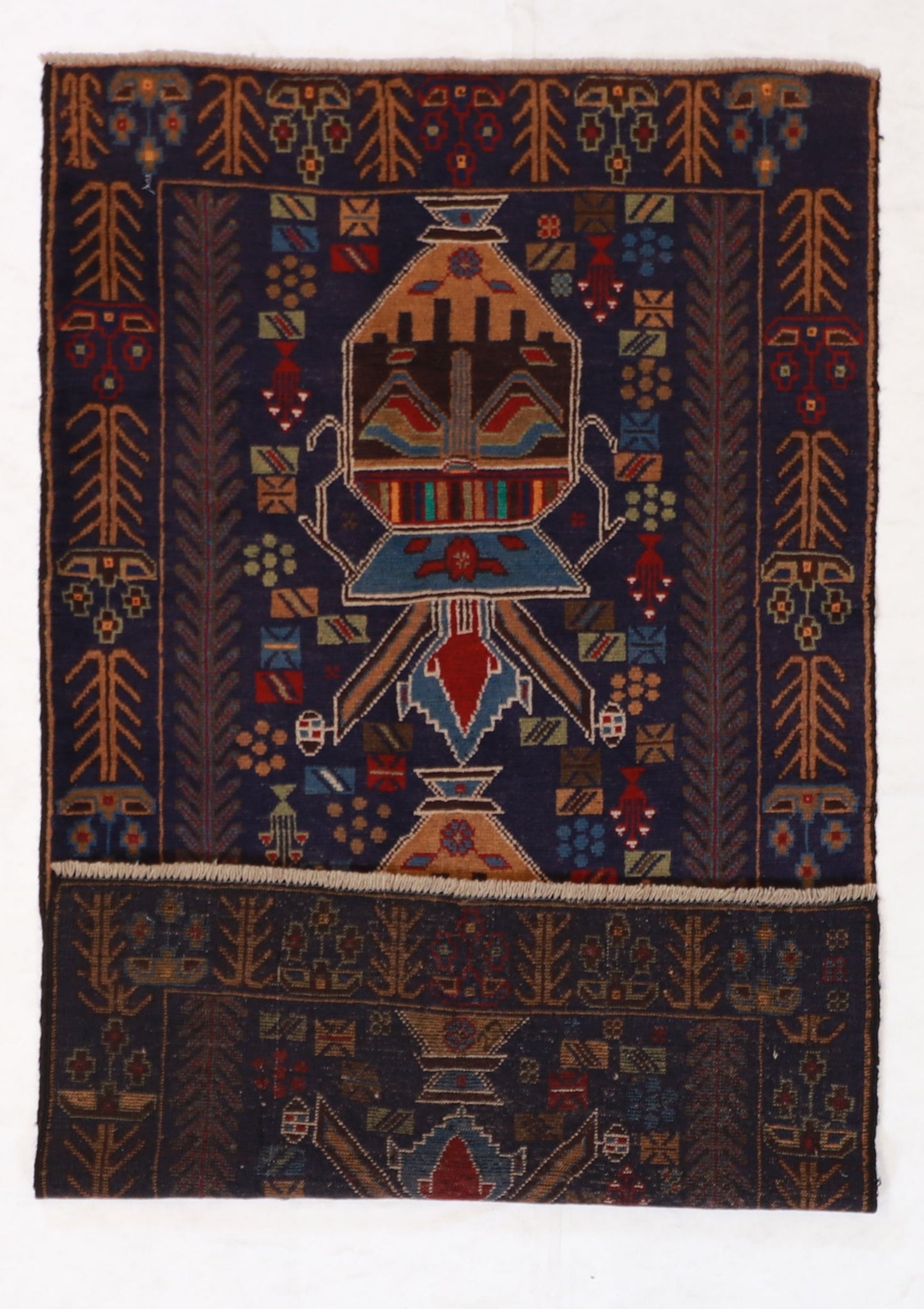 4x6 - Baluch Fine/Wool Geometric Rectangle - Hand Knotted Rug