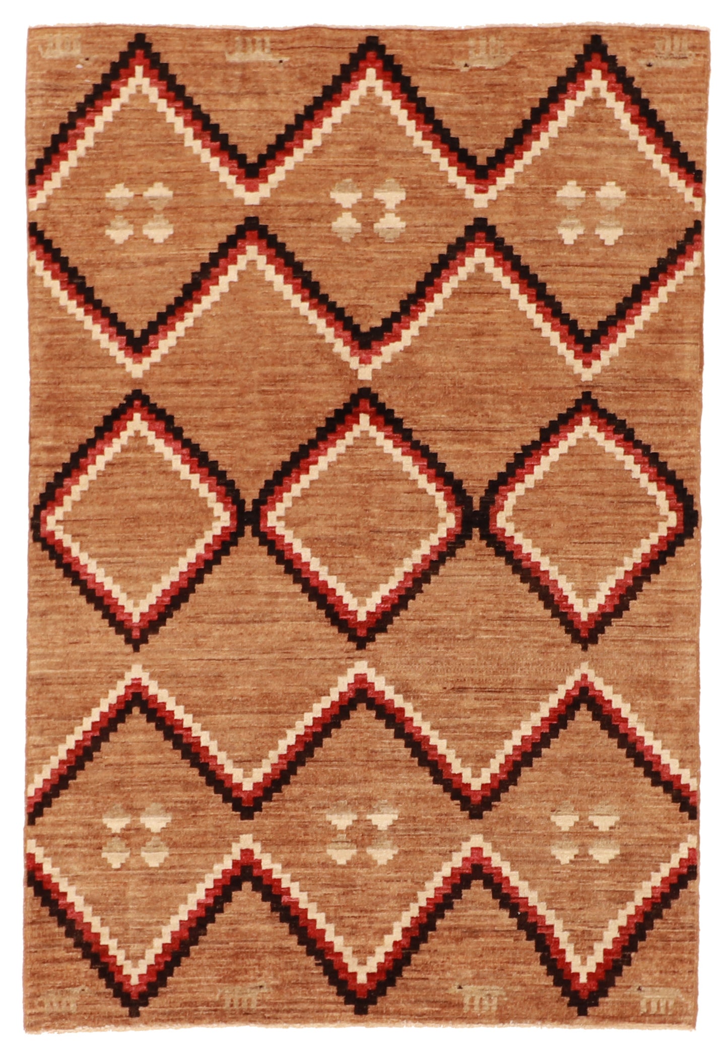 4x6 - Navajo Fine Wool All Over Rectangle - Hand Knotted Rug
