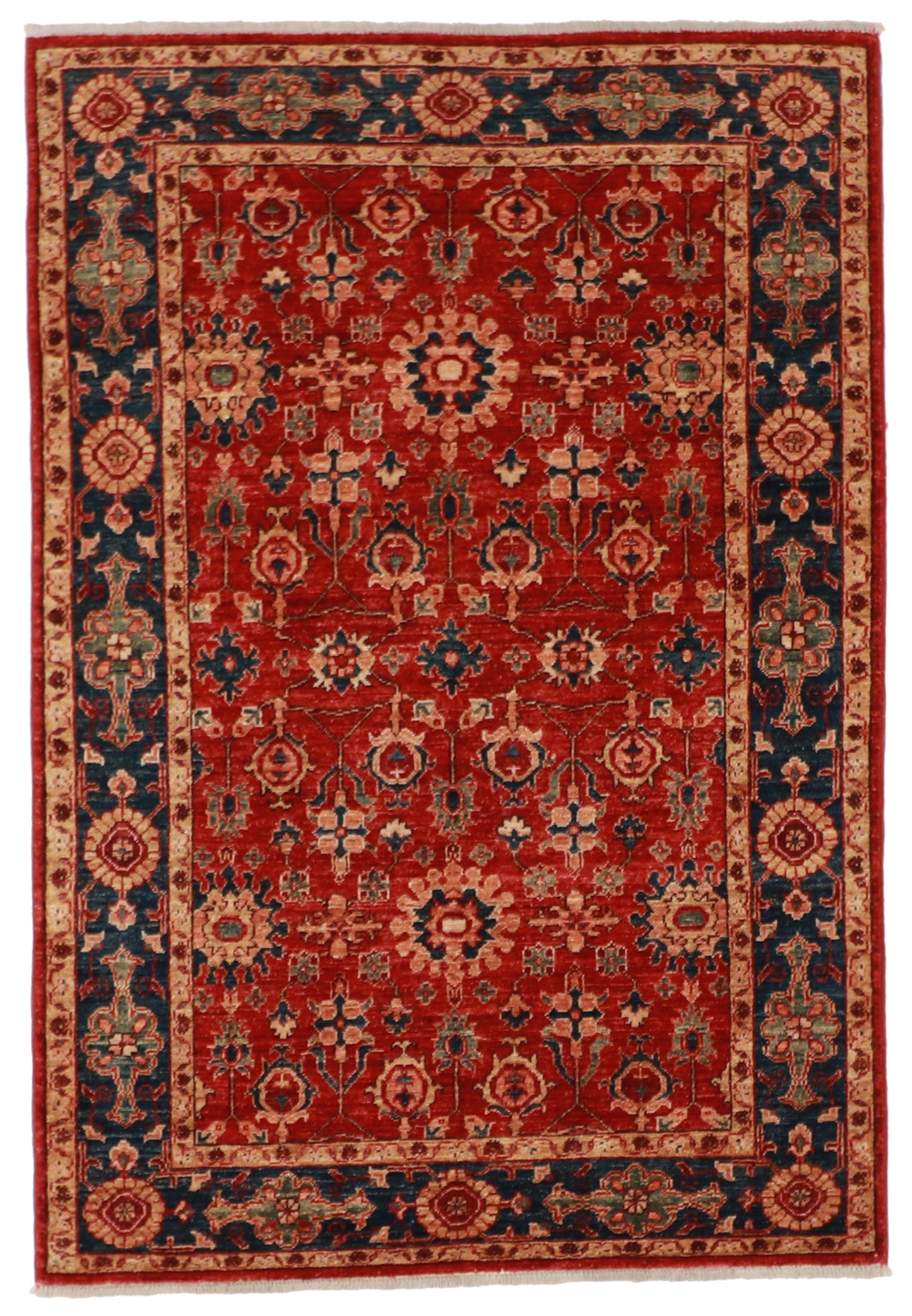 4x6 - Bakshaish Fine/Wool Geometric Rectangle - Hand Knotted Rug