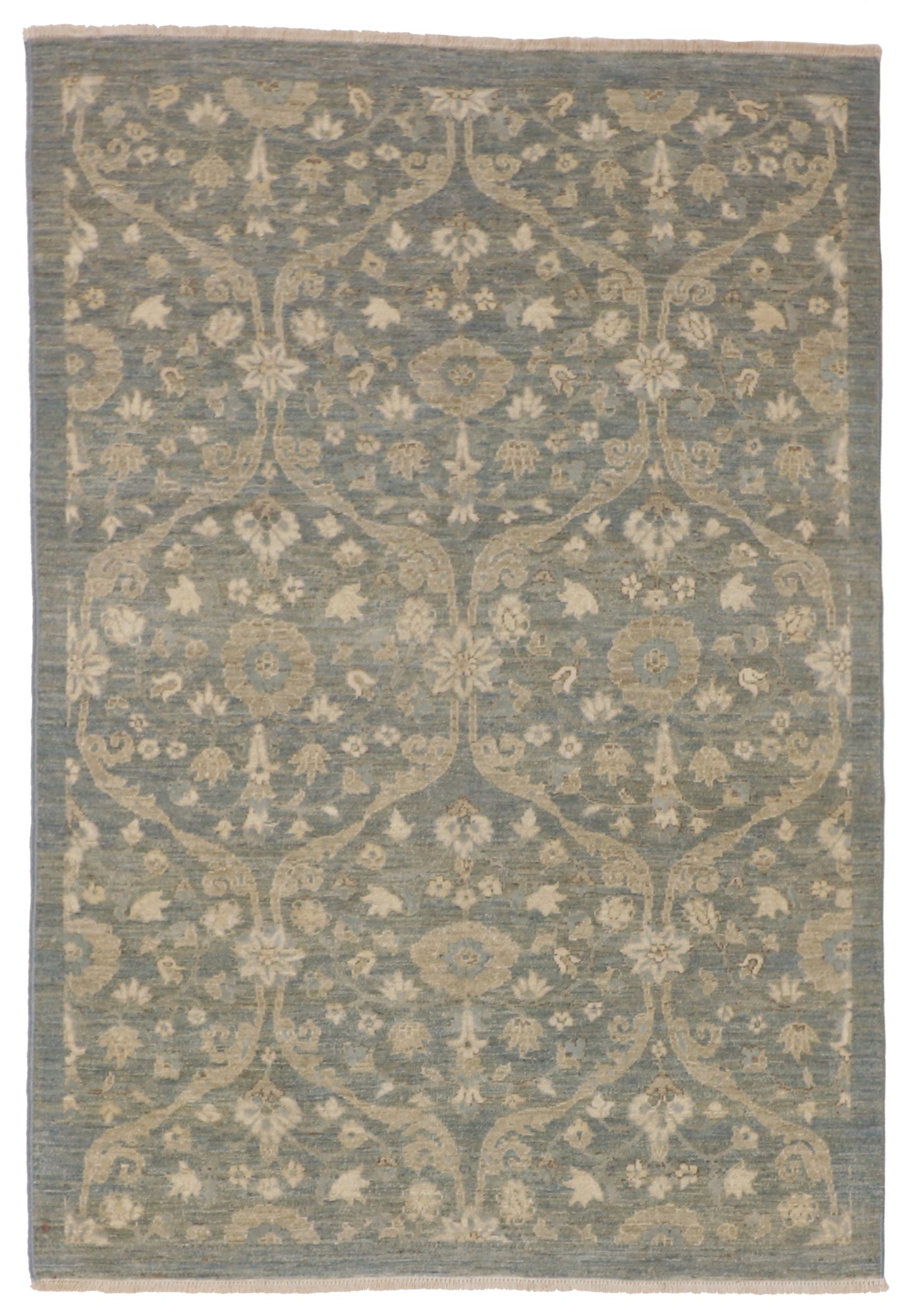 4x6 - Mahal Fine/Wool All Over Rectangle - Hand Knotted Rug