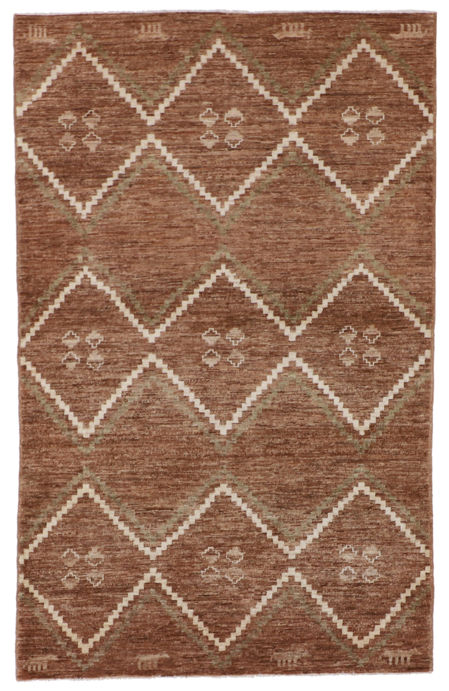 4x6 - Mountain Modern Fine All Over Rectangle - Hand Knotted Rug