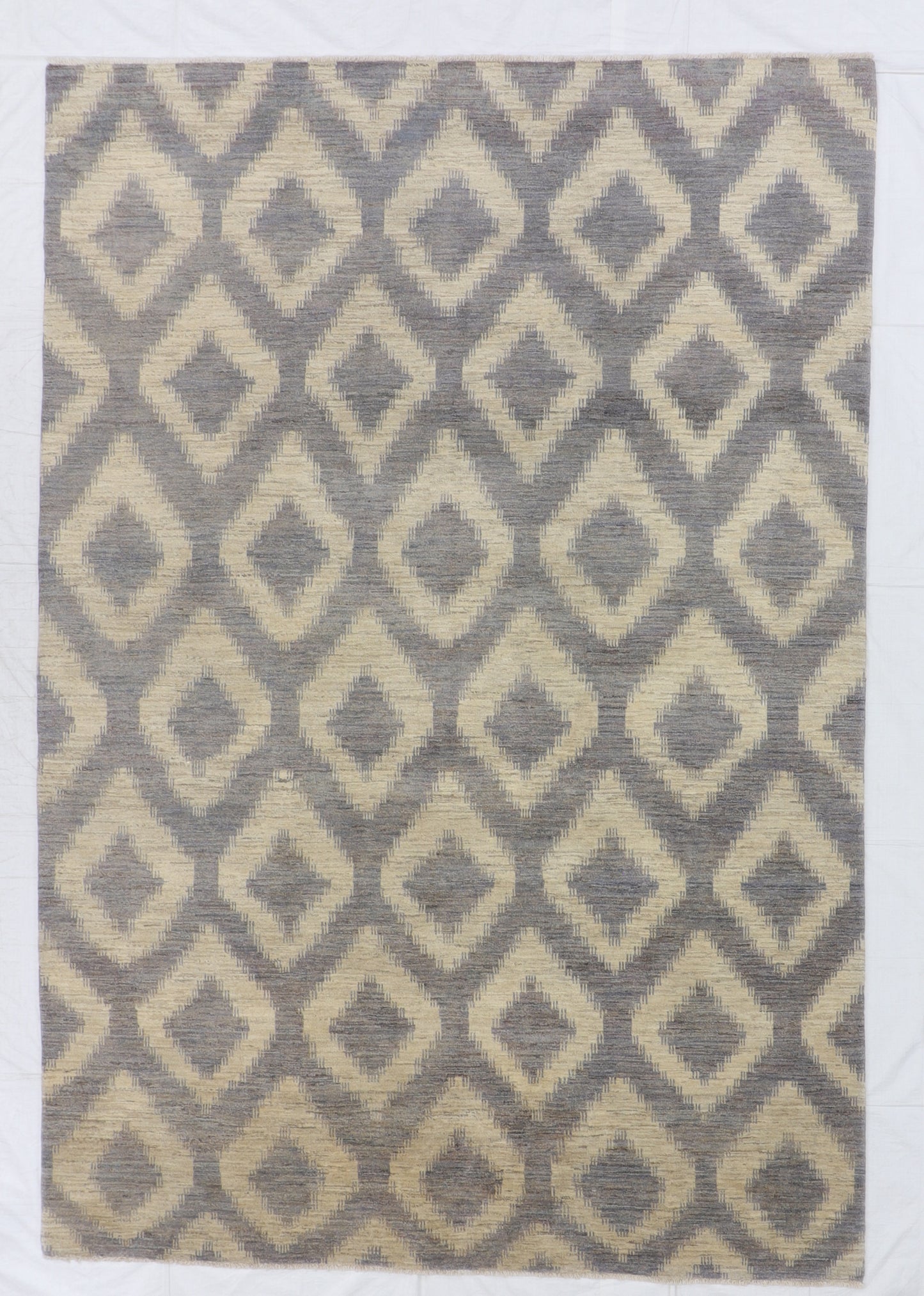 9x12 - Modern Fine/Wool All Over Rectangle - Hand Knotted Rug