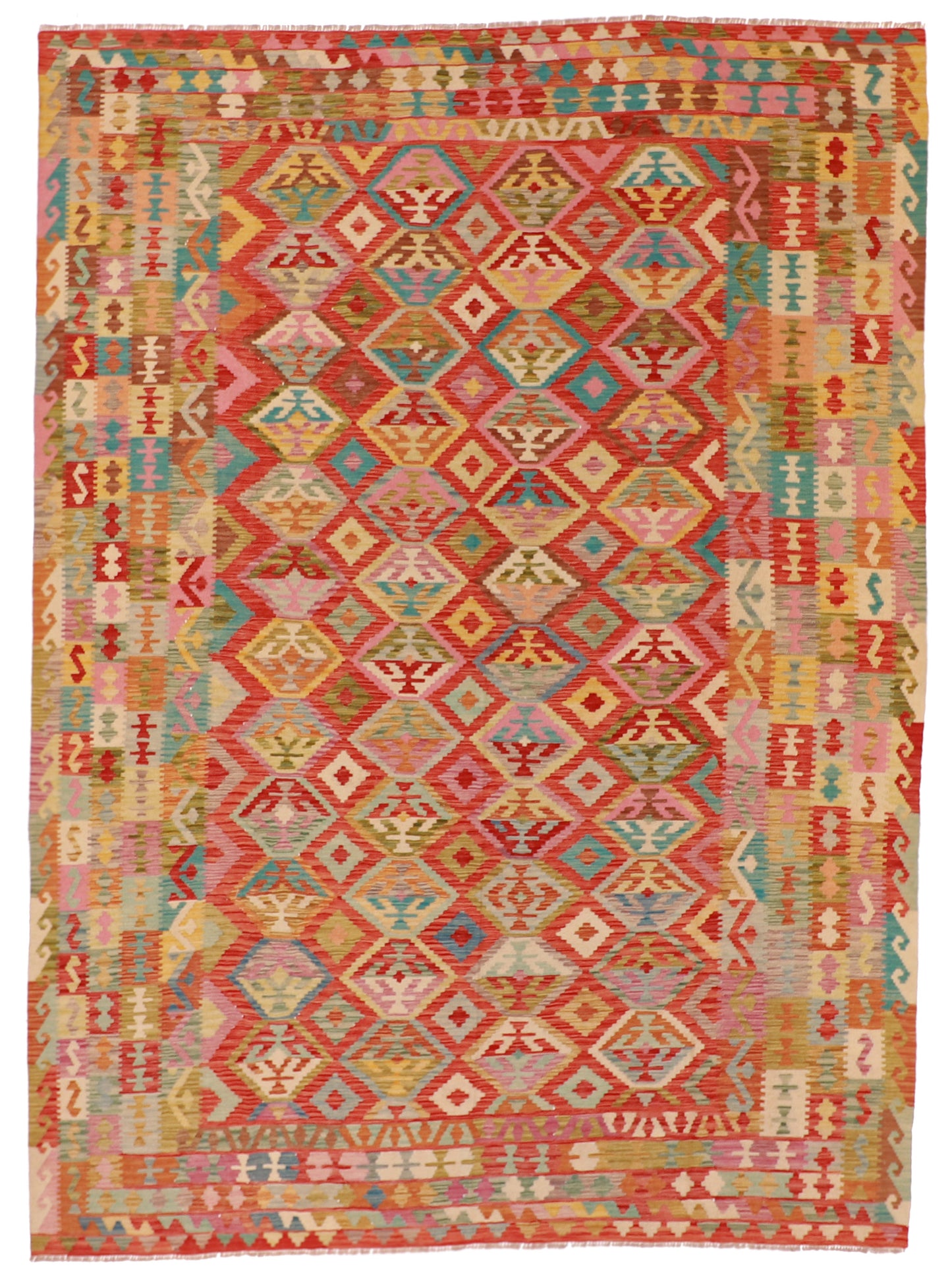 9x12 - Kilim Fine/Wool All Over Rectangle - Hand Knotted Rug
