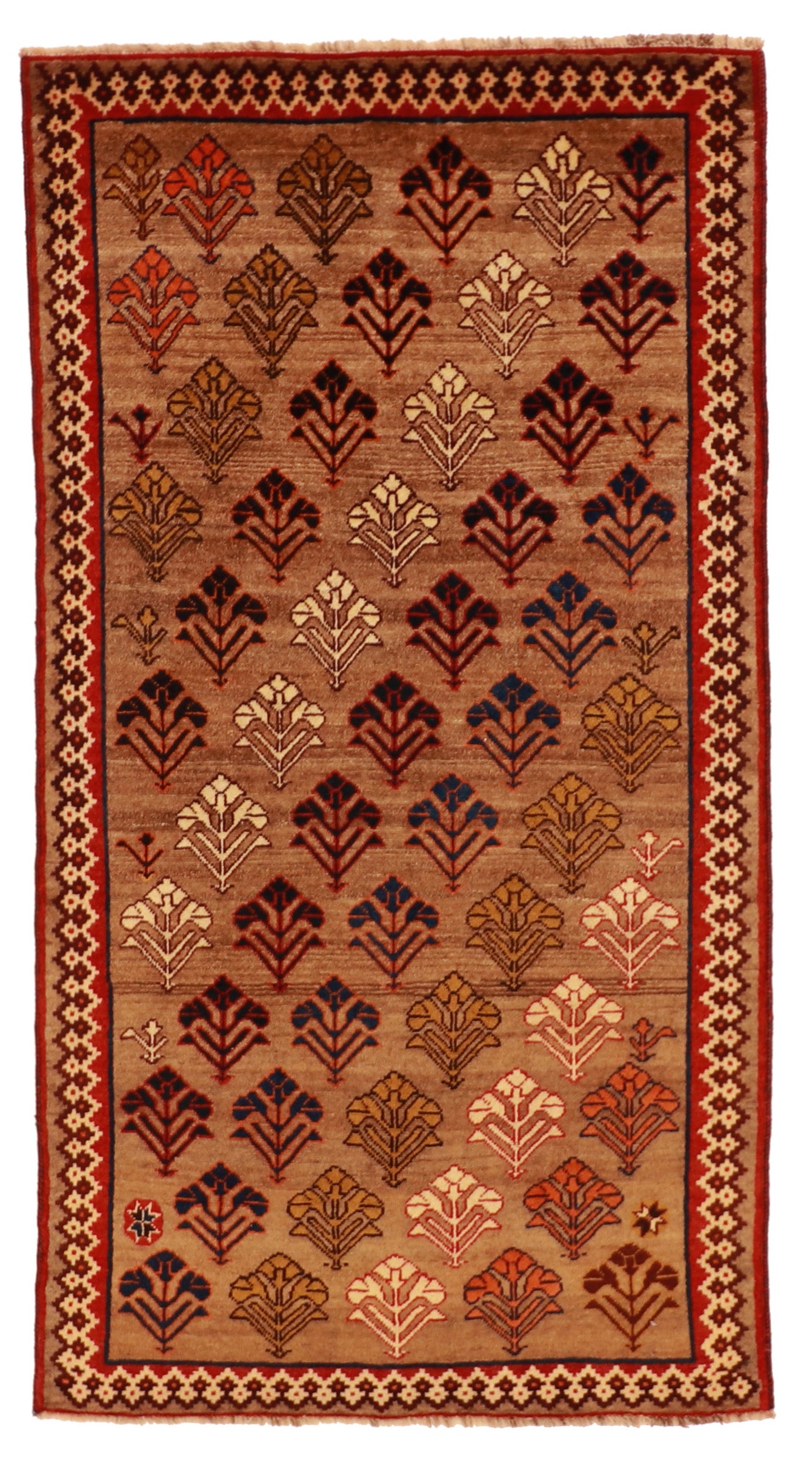 4x6 - Gabbeh Fine/Wool All Over Rectangl - Hand knotted Rug