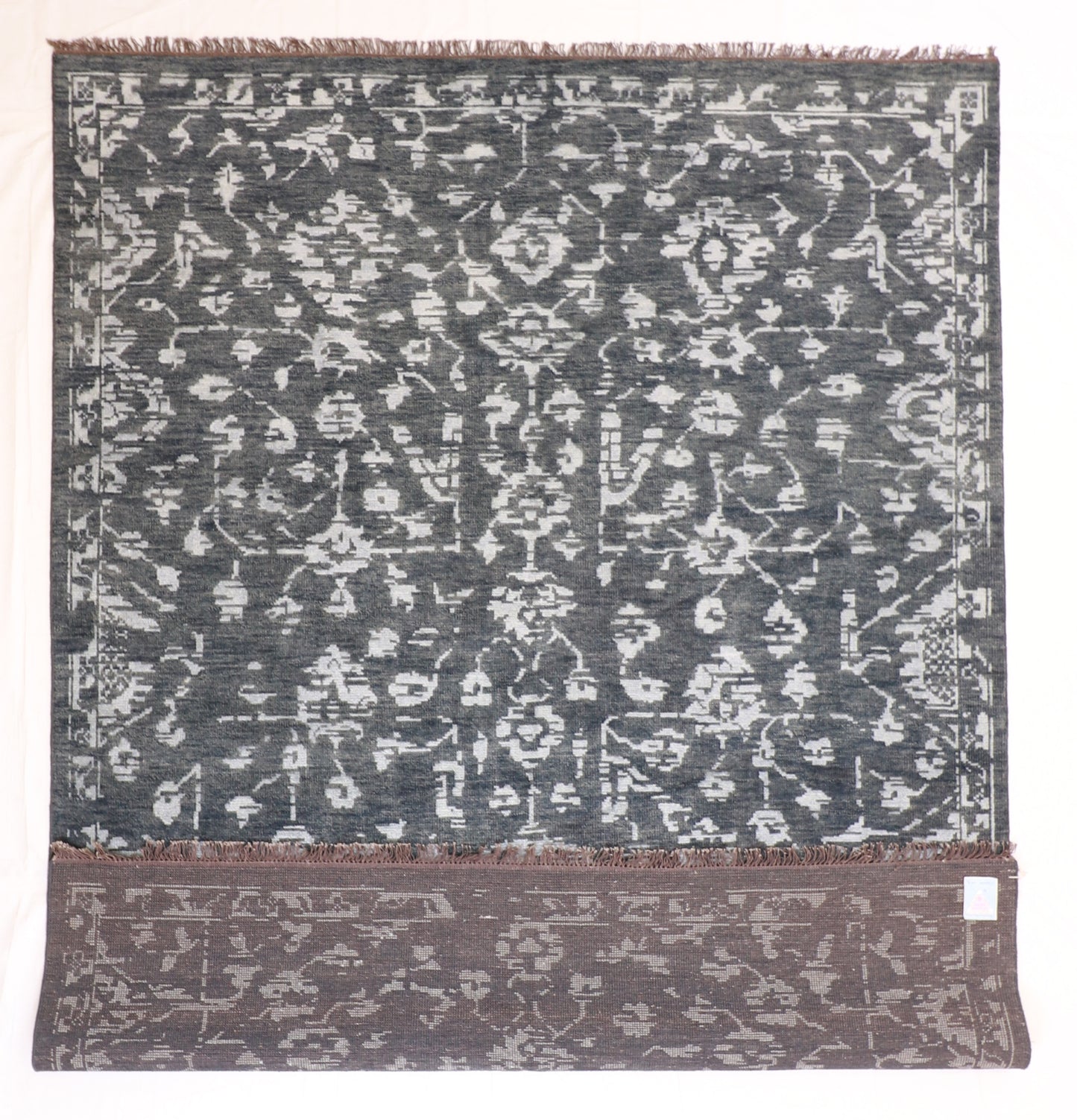 8x10 - Modern Fine/Wool/Silk All Over Rectangle - Hand Knotted Rug