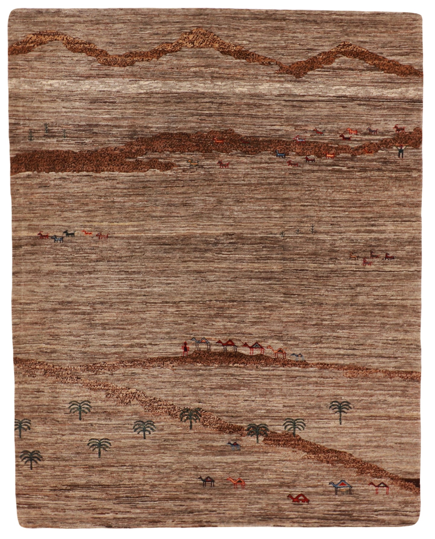 5x7 - Qash Qulie Fine/Wool All Over Rectangle - Hand Knotted Rug