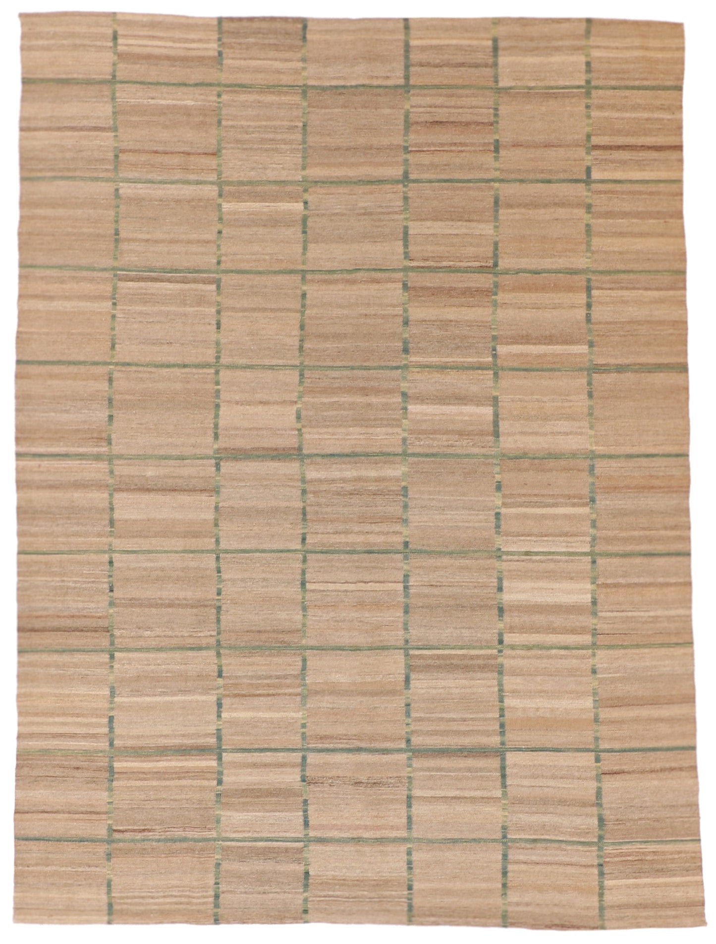 7x10 - Kilim Fine/Wool Geometric Rectangle - Hand Knotted Rug