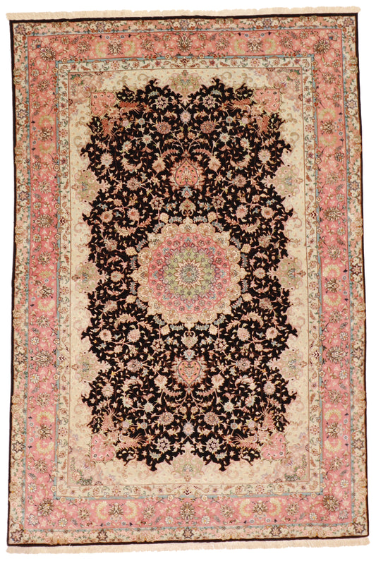 5 x 7 - Tabriz Antique Floral Rectangle - Hand Knotted Rug