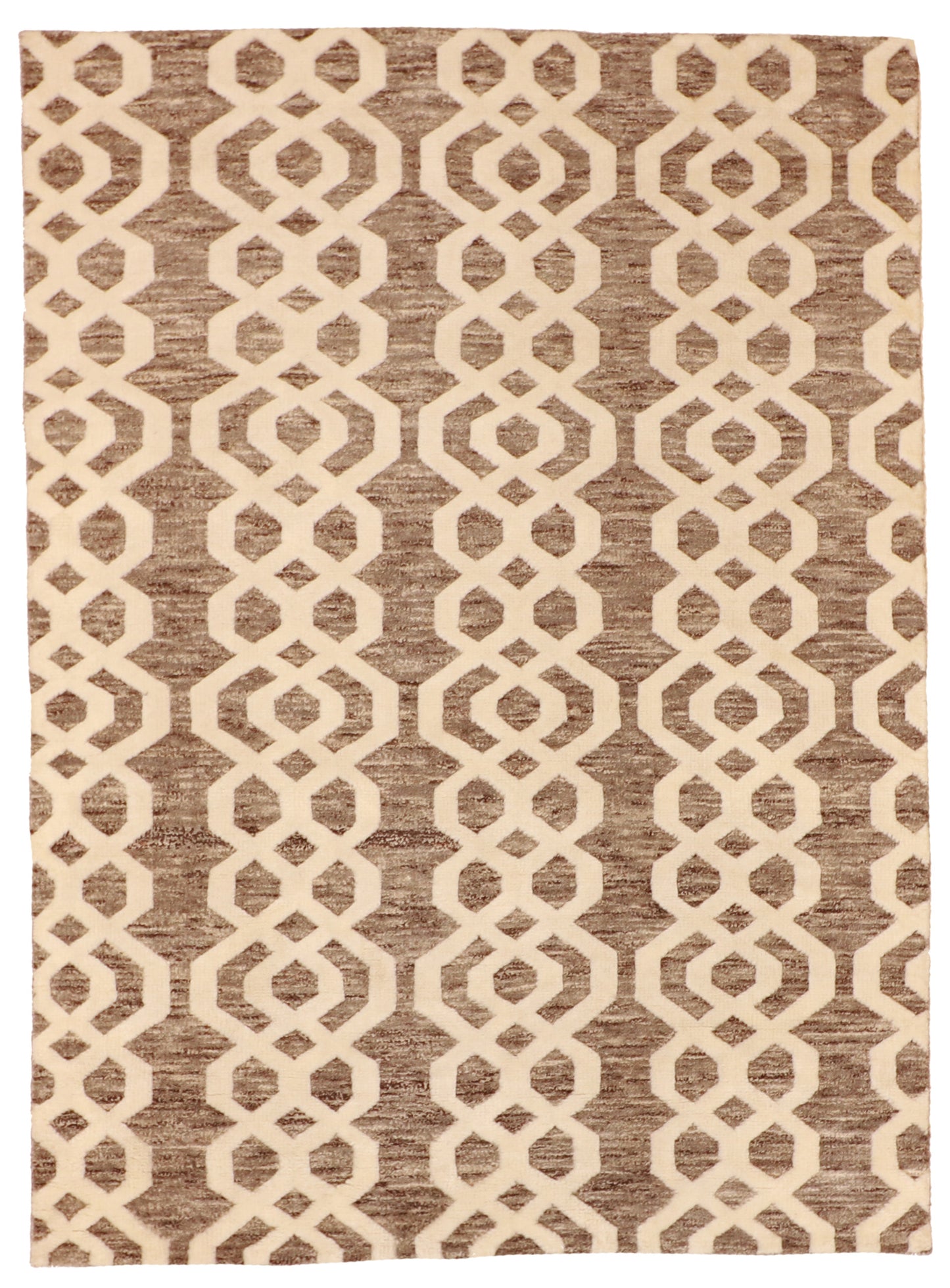 5x7 - Moroccan Fine/Wool All Over Rectangle - Hand Knotted Rug