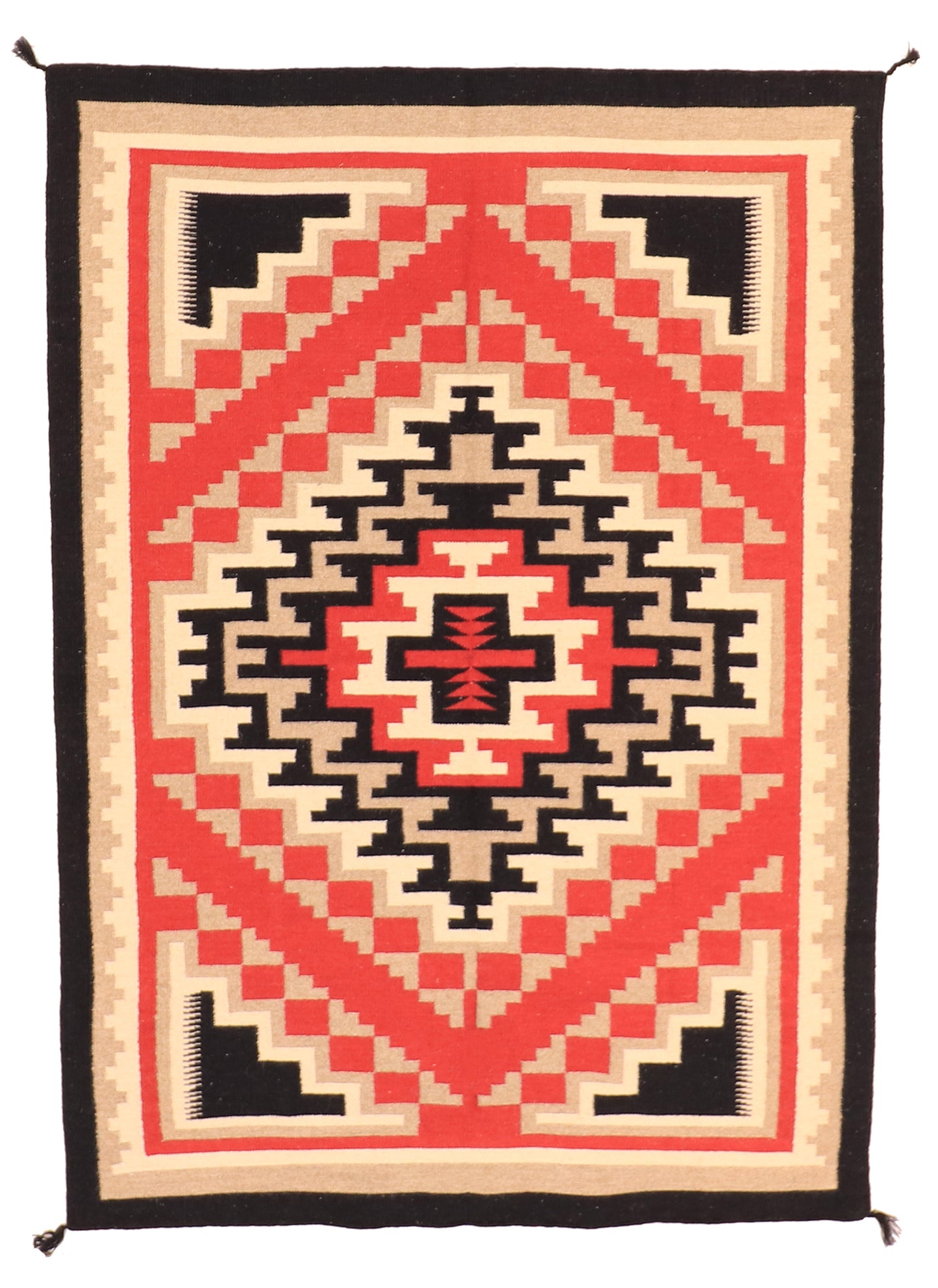 5x7 - Kilim Fine Wool Geometric Rectangle - Hand Knotted Rug