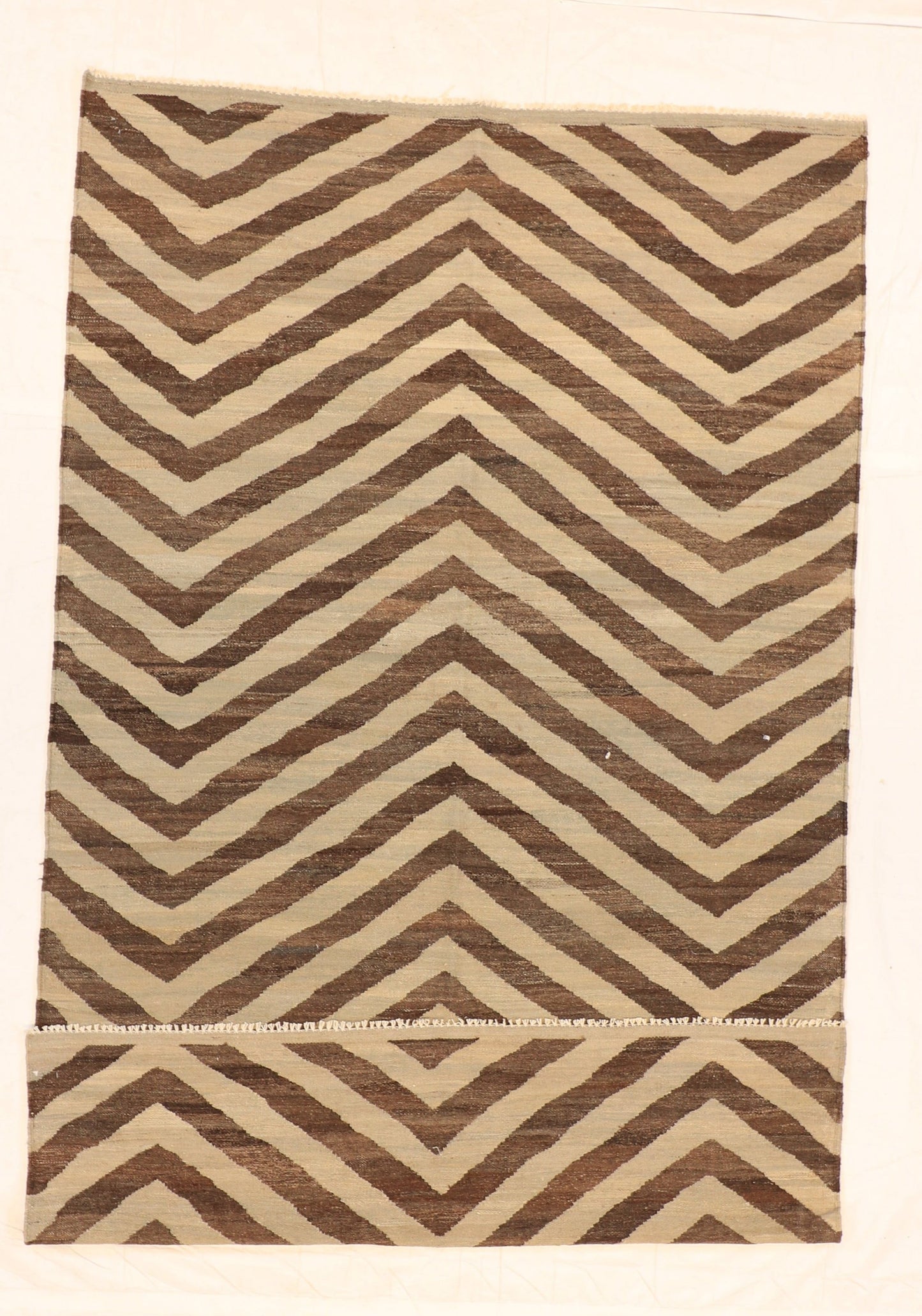 7x10 - Modern Fine Kilim Rectangle - Hand Knotted Rug