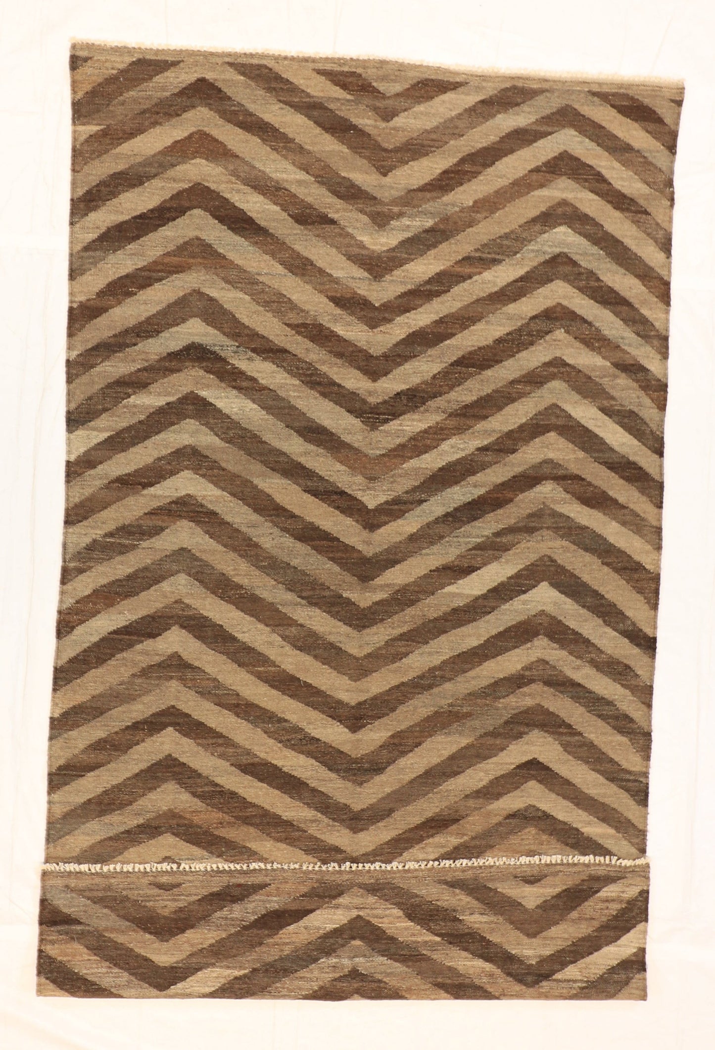 7x10 - Modern Fine Kilim Rectangle - Hand Knotted Rug