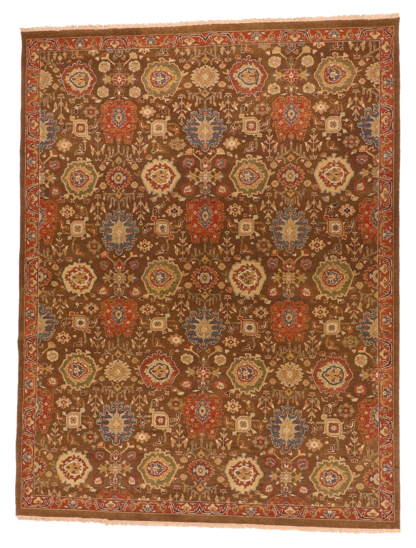 9x12 - Tabriz Wool/Sumak All Over Rectangle - Hand Knotted Rug