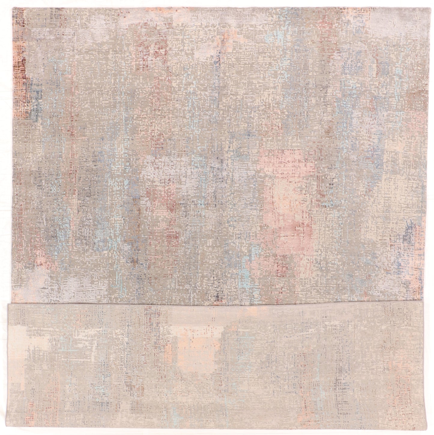 9x12 - Modern Wool/Silk All Over Rectangle - Hand Knotted Rug