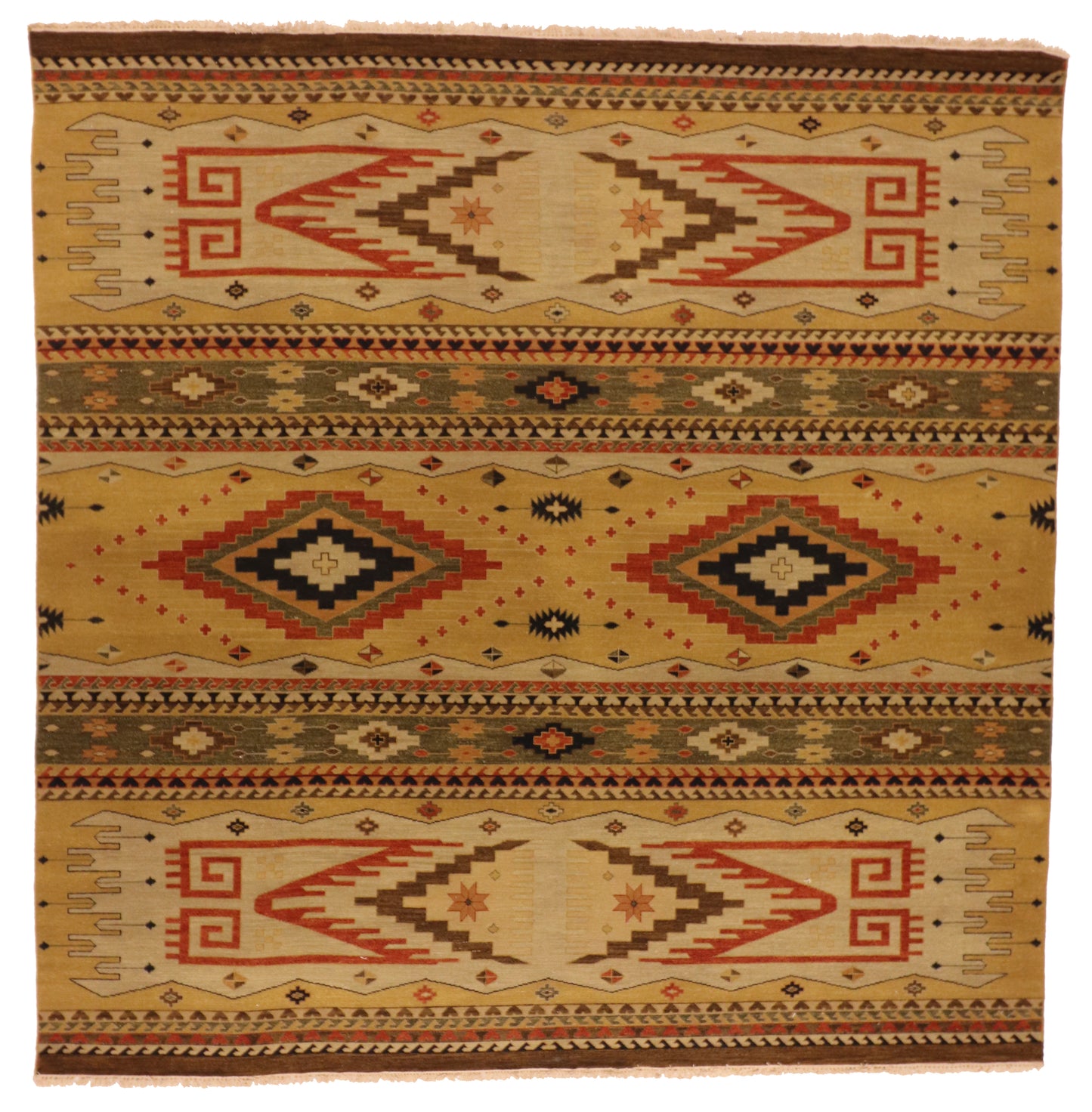10x10 - Heriz Fine All Over Square - Hand Knotted Rug
