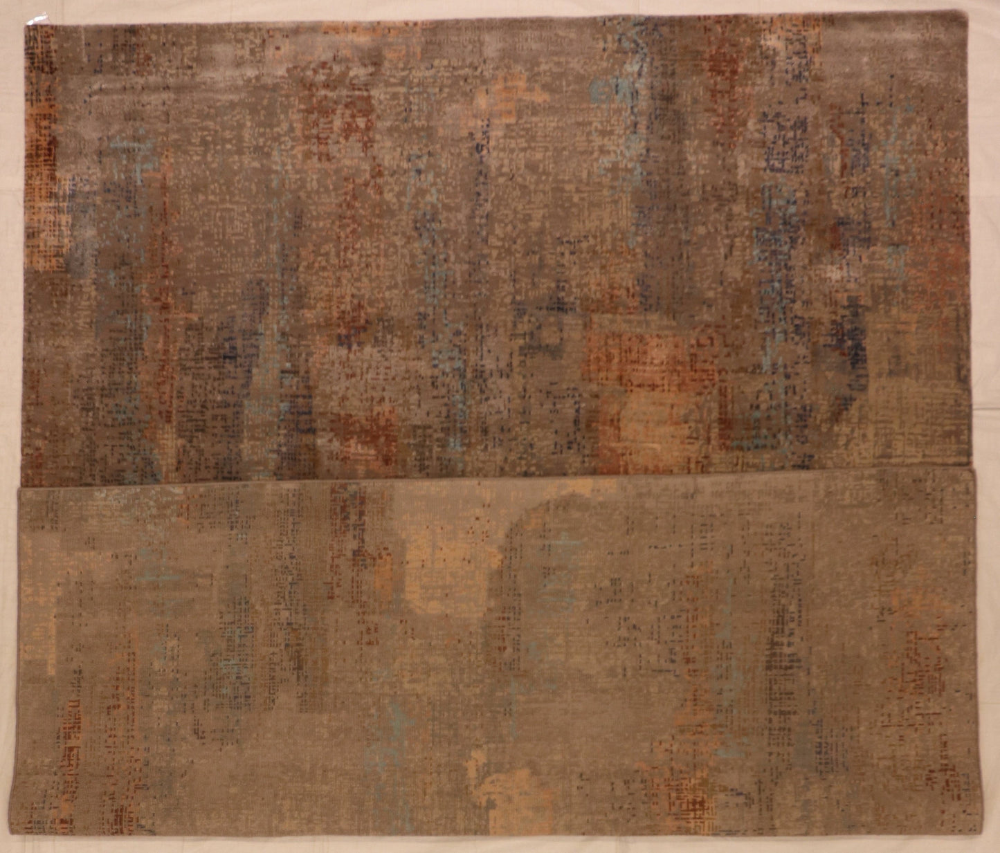 8x10 - Modern Wool/Silk All Over Rectangle - Hand Knotted Rug