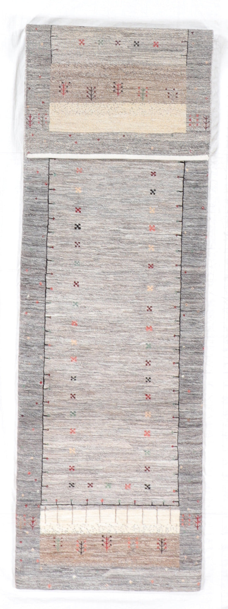 2.7 x 9.11 Runner - Qashqulie Fine/Wool All Over Rectangle - Hand Knotted Rug — 66410