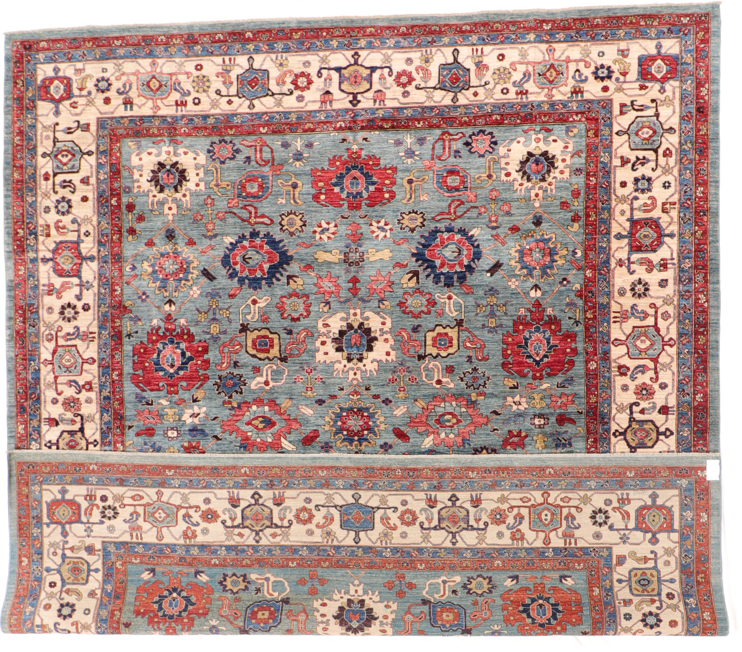 12 x 13 - Sultan Abad Fine Wool All Over Rectangle - Hand Knotted Rug