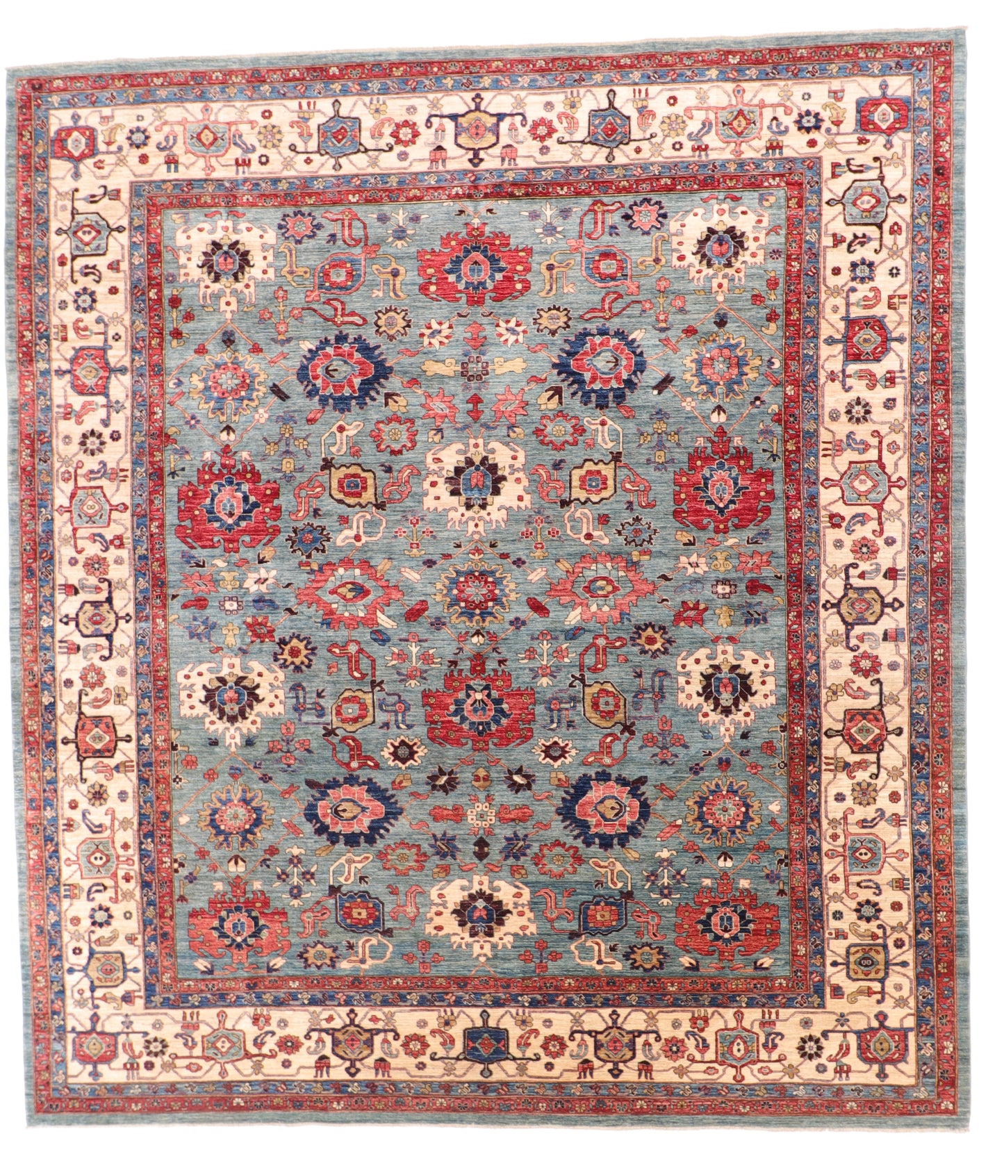 12 x 13 - Sultan Abad Fine Wool All Over Rectangle - Hand Knotted Rug
