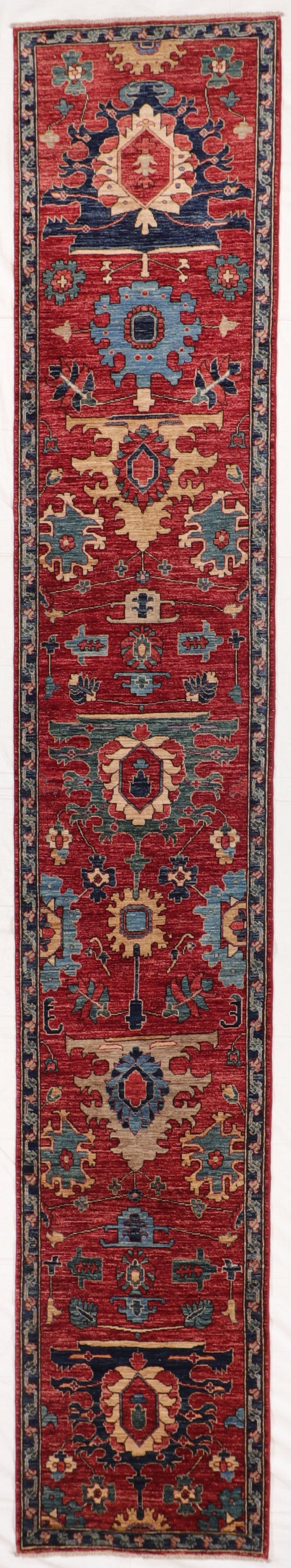 Runner - Mahal Wool All Over Rectangle - Hand Knotted Rug