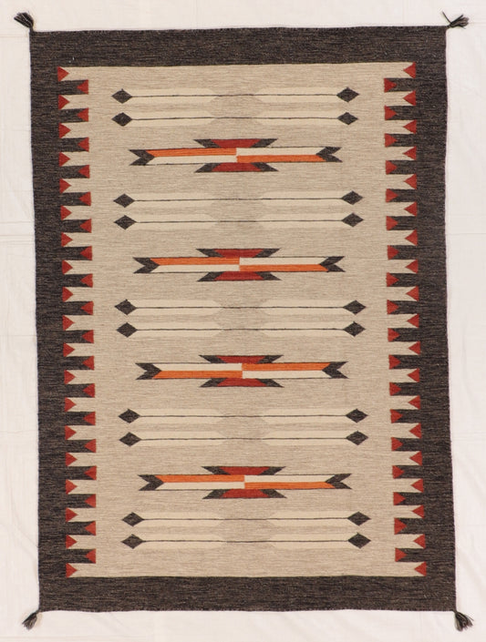5 x 7 - Kilim Navajo Fine/Wool All Over Rectangle - Hand Knotted Rug