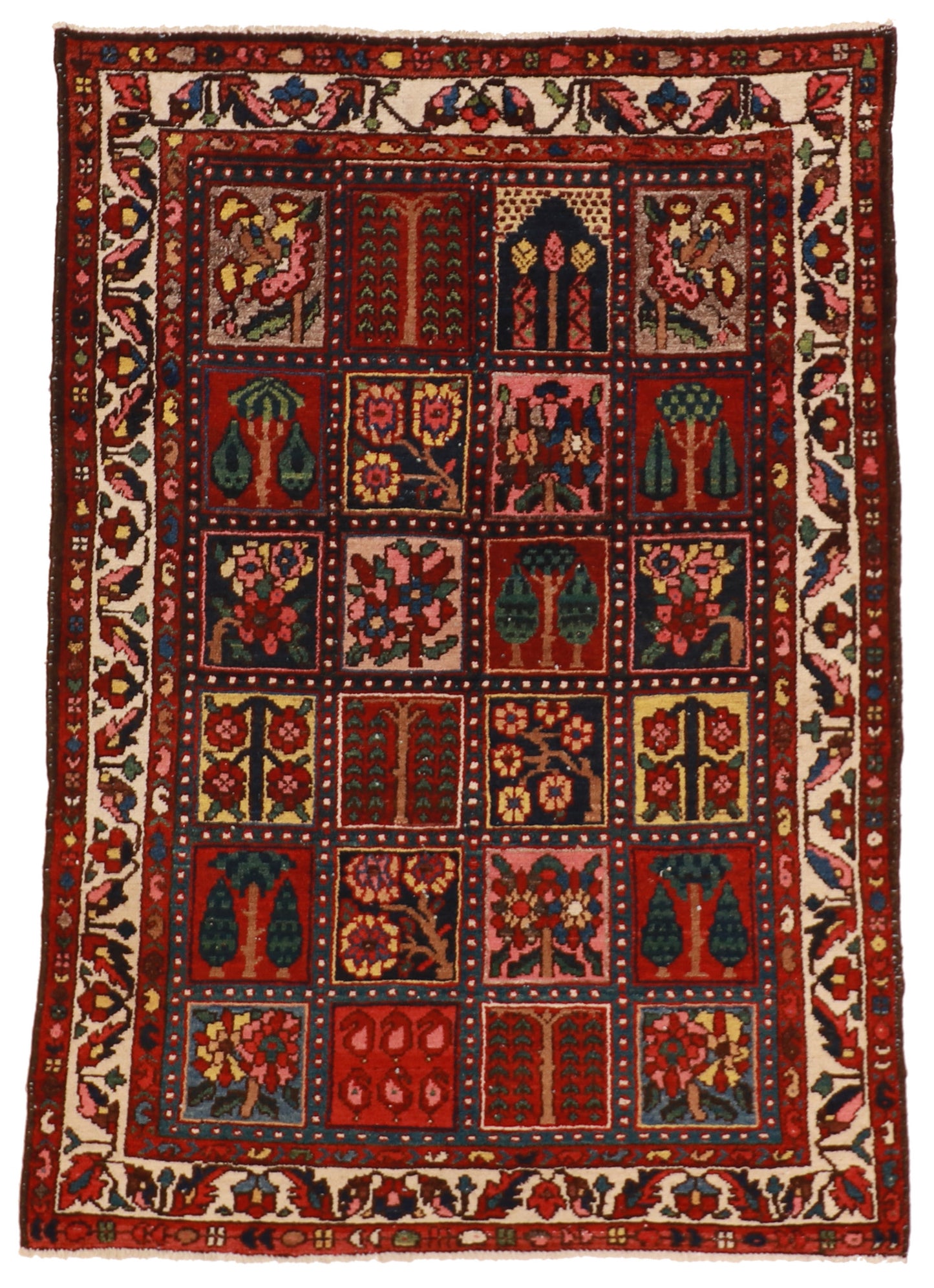 4x6 - Bakhtiarie S.Antique All Over Rectangle - Hand Knotted Rug