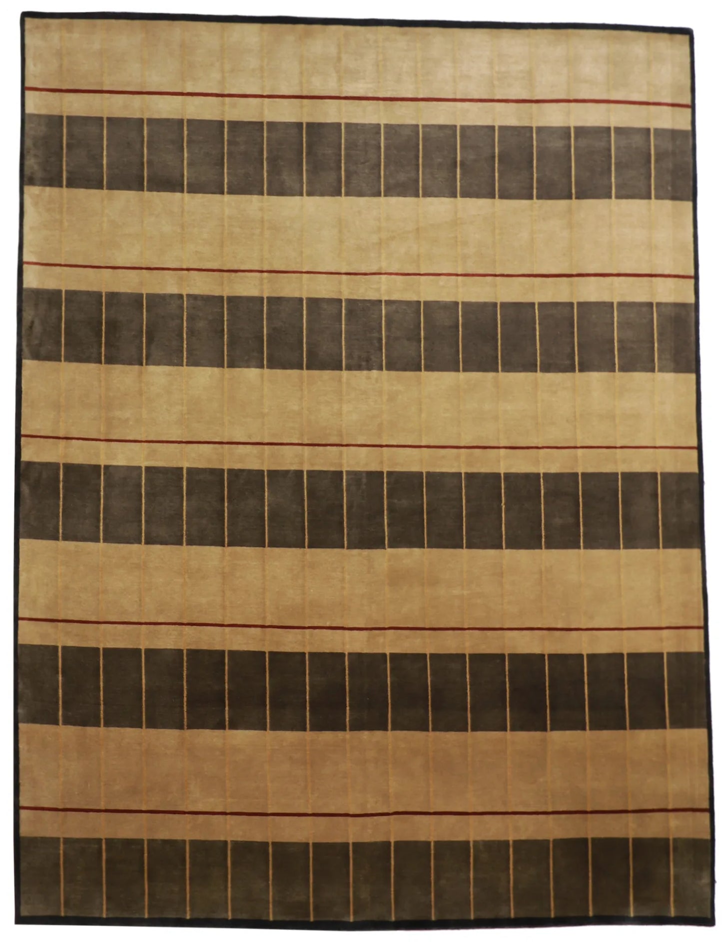 9 x12 - Modern Fine All Over Rectangle - Hand Knotted Rug