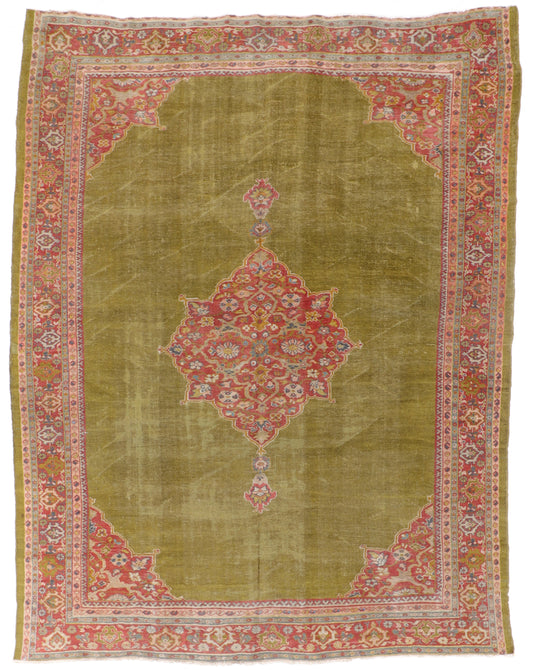 9x12 - Mahal Fine/Wool All Over Rectangle - Hand Knotted Rug