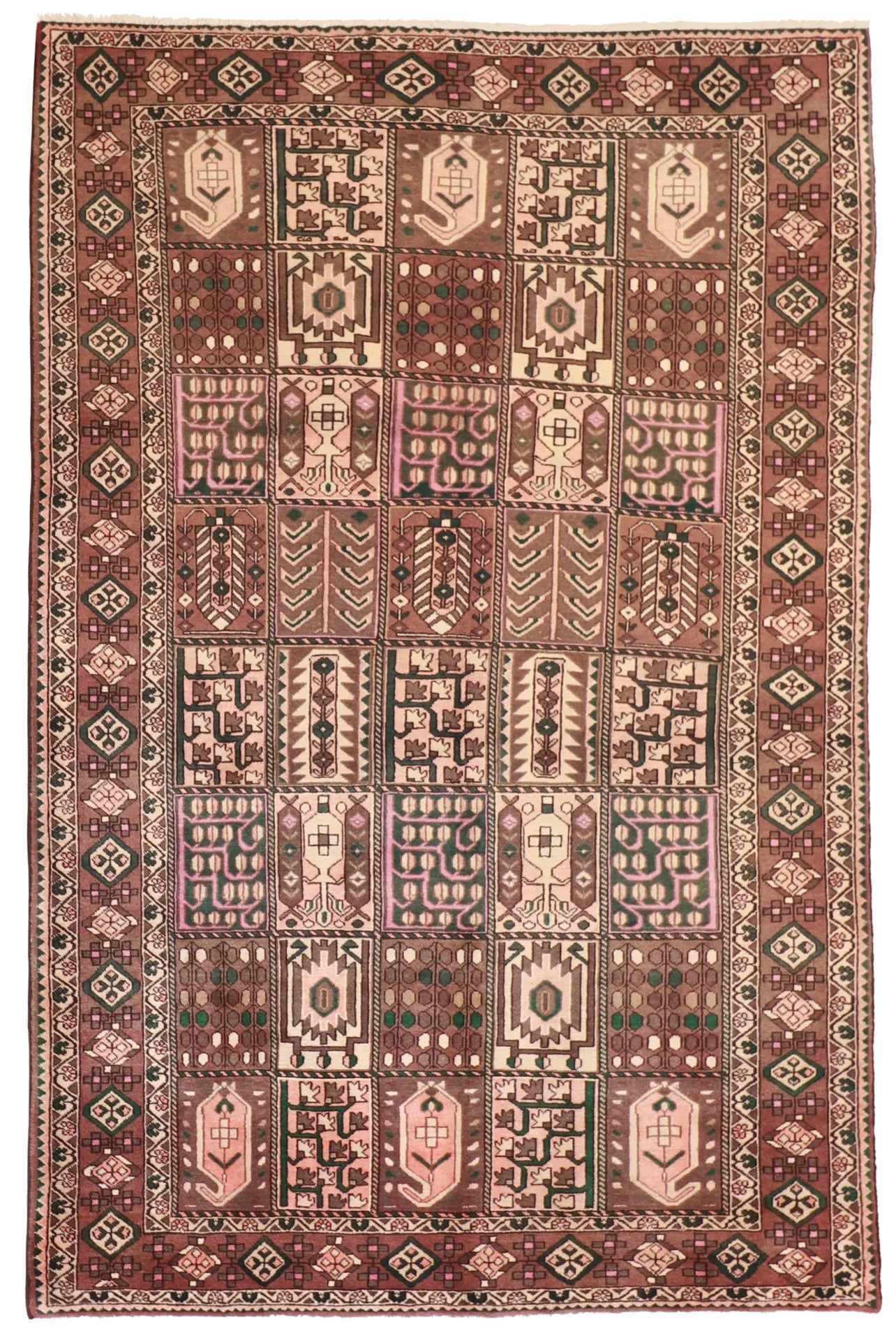 7x10 - Bakhtiarie Wool All Over Rectangle - Hand Knotted Rug — 12691