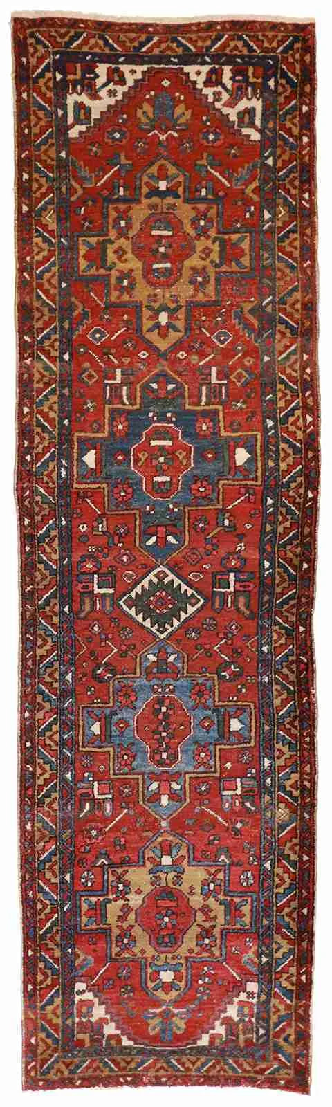 Runner - Karajeh Fine All Over Rectangle - Hand Knotted Rug — 12987