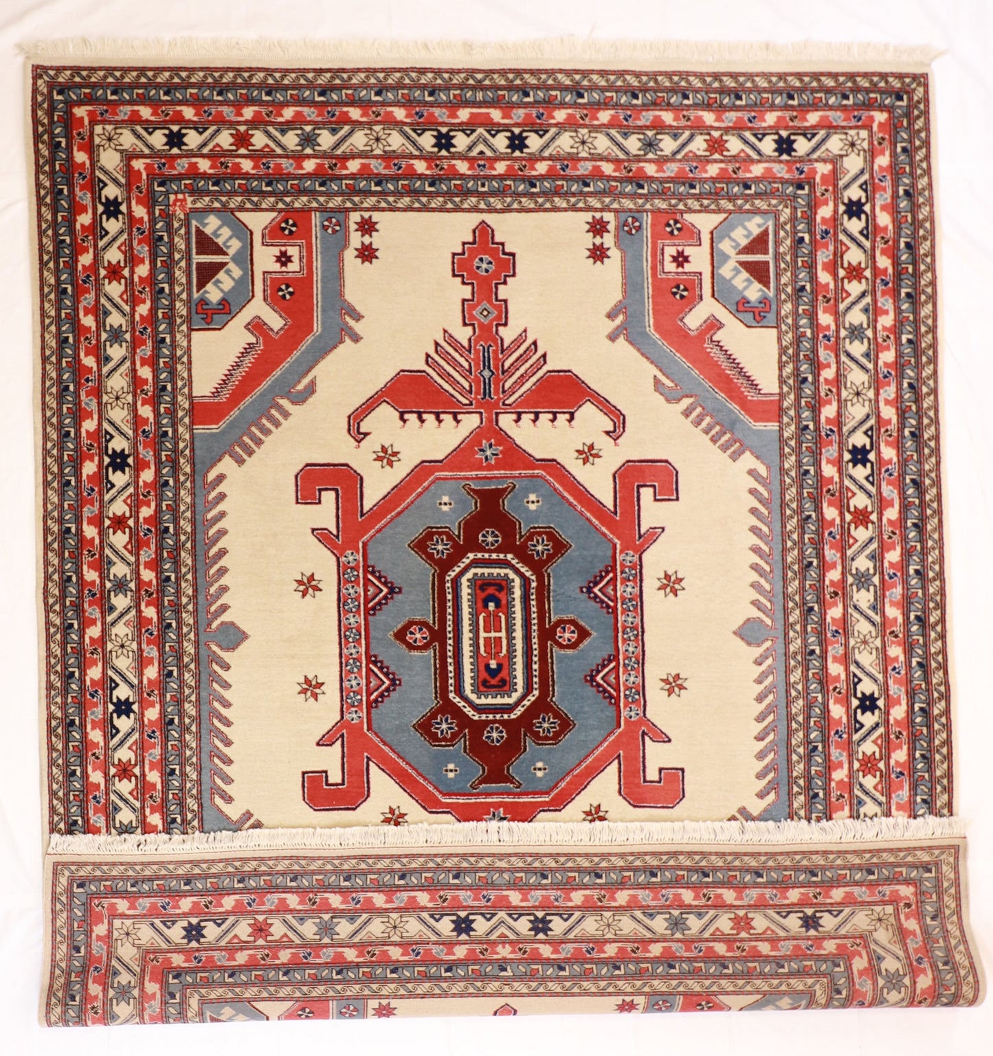 8x10 - Serapie Fine All Over Rectangle - Hand Knotted Rug - 13023