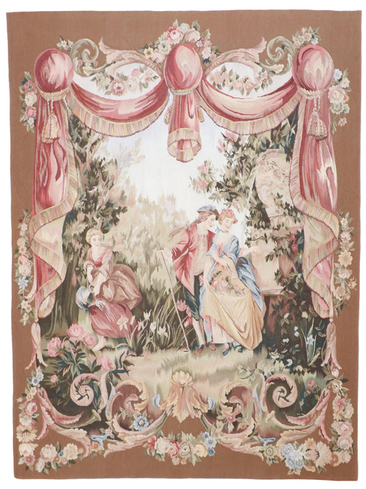 5x7 - Tapestry Wool All Over Rectangle - Hand Knotted Rug