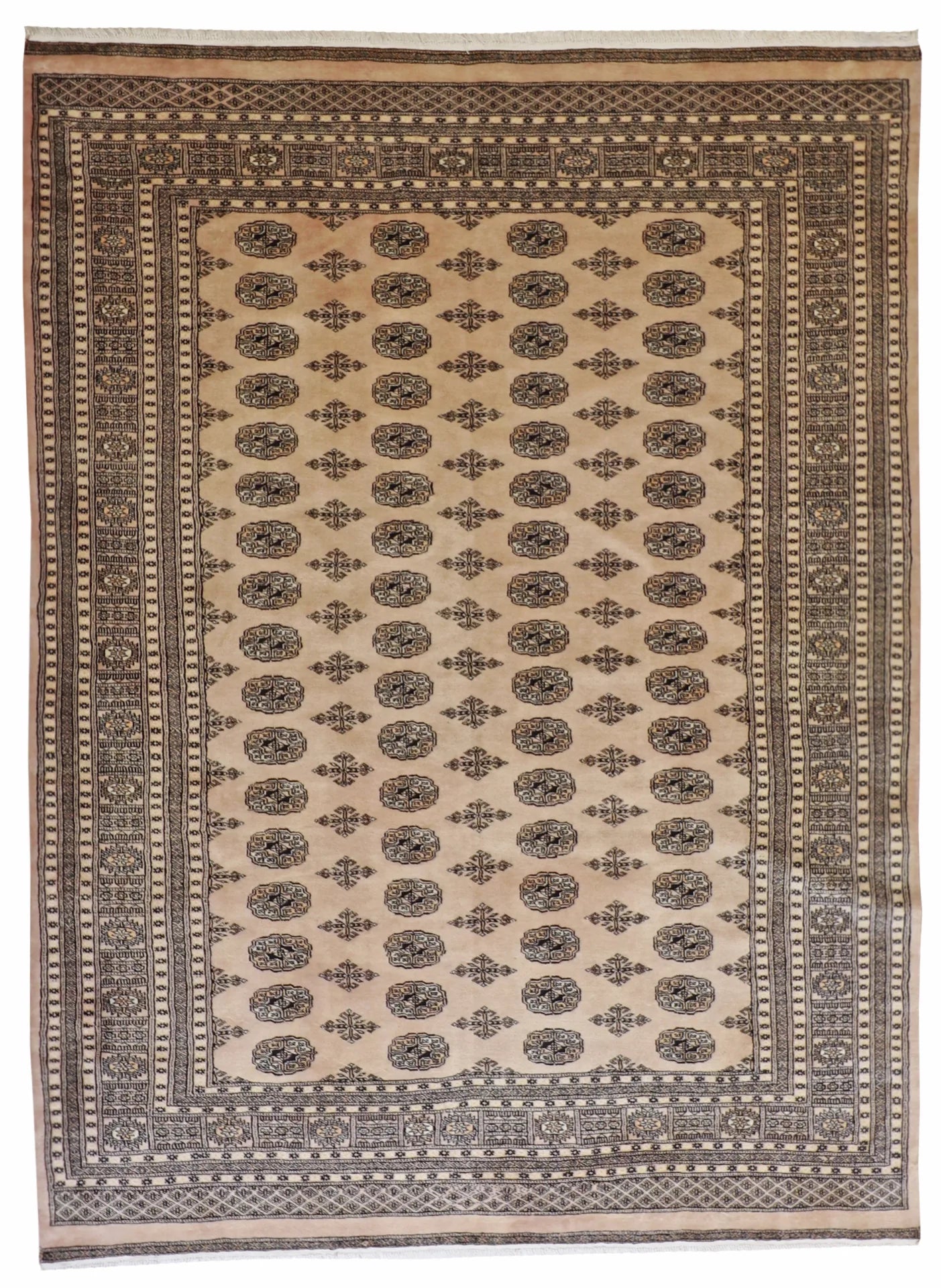 6x9 - Bokhara Fine/Wool Geometric Rectangle - Hand Knotted Rug — 17449