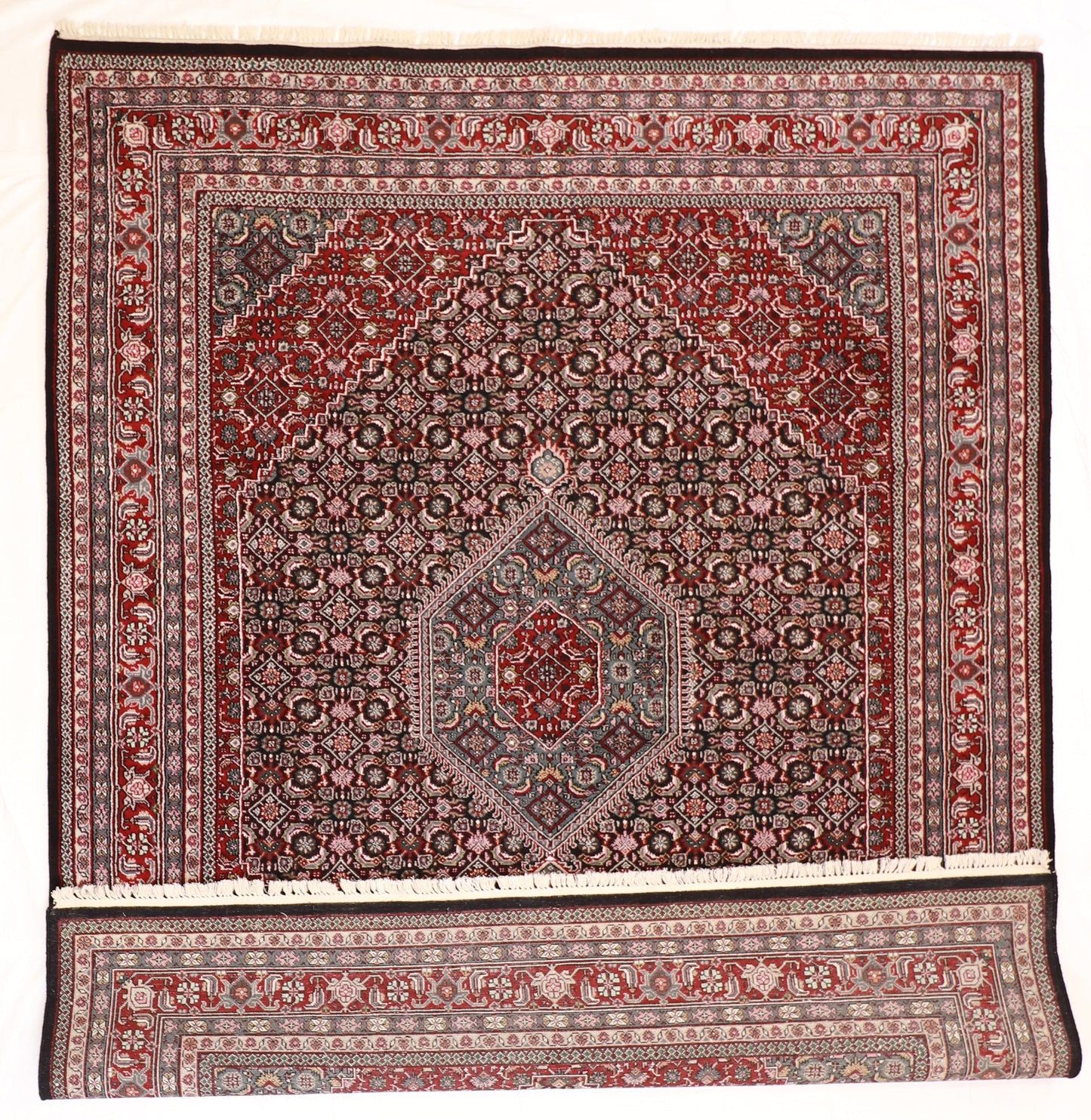 8x10 - Bijar Fine Geometric Rectangle - Hand Knotted Rug — 17609