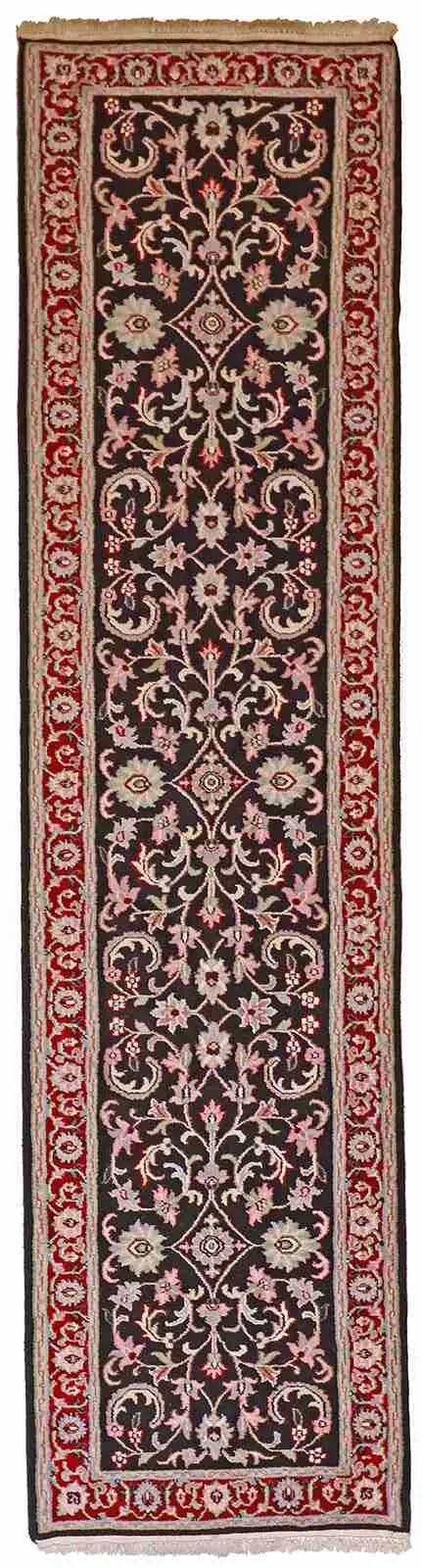 Runner - Kashan Fine All Over Rectangle - Hand Knotted Rug — 17881