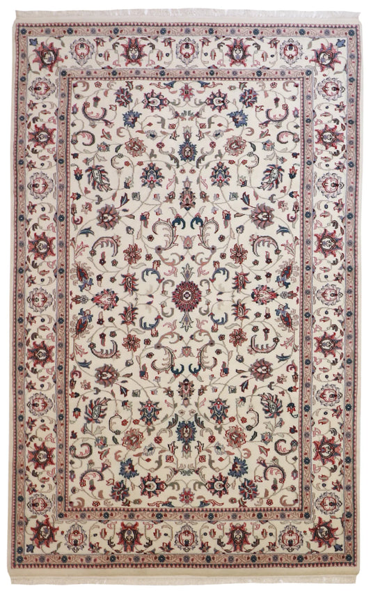 6x9 - Kashan Fine All Over Rectangle - Hand Knotted Rug — 17963