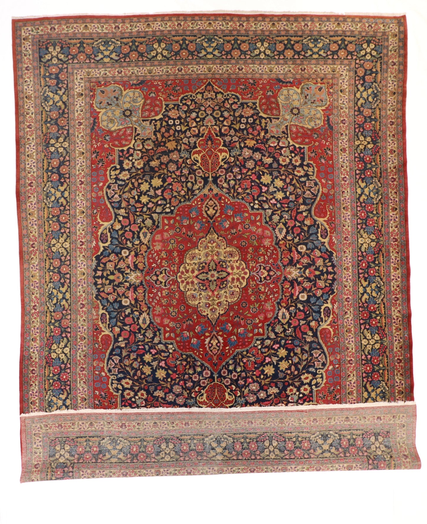 10x14 - Tabriz Antique Floral Rectangle - Hand Knotted Rug