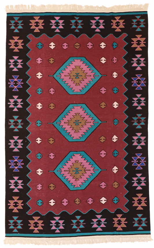 5x7 - Kilim Fine/Wool All Over Rectangle - Hand Knotted Rug