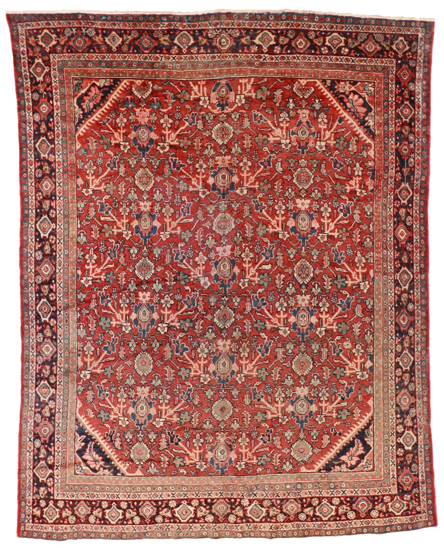 9 x 12 - Mahal Antique/Wool All Over Rectangle - Hand Knotted Rug — 20101